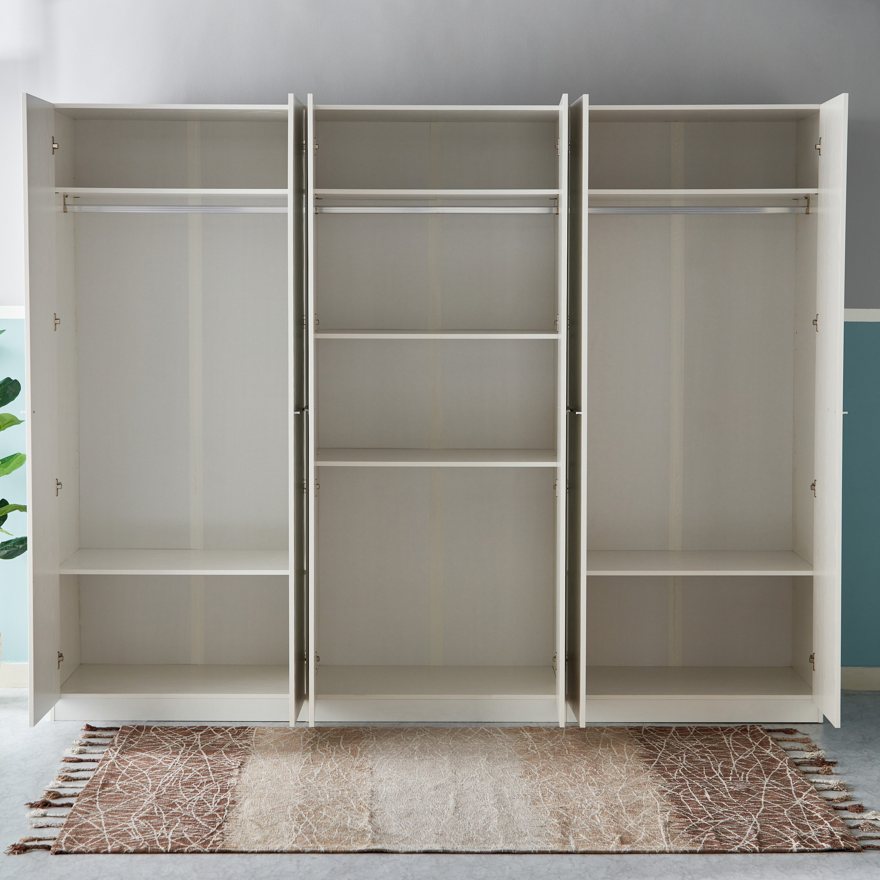 Frankfurt 6-Door Wardrobe with Mirror-hbxfurniture-wardrobes-image-4