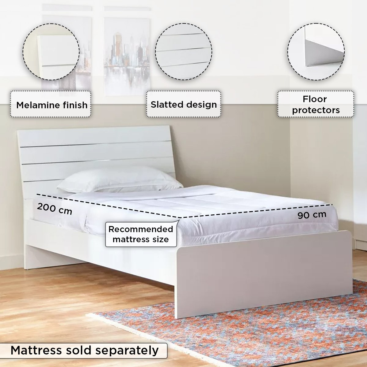 Frankfurt Single Bed - 90x200 cm-hbxfurniture-bedsandbedsets-beds-single-image-4