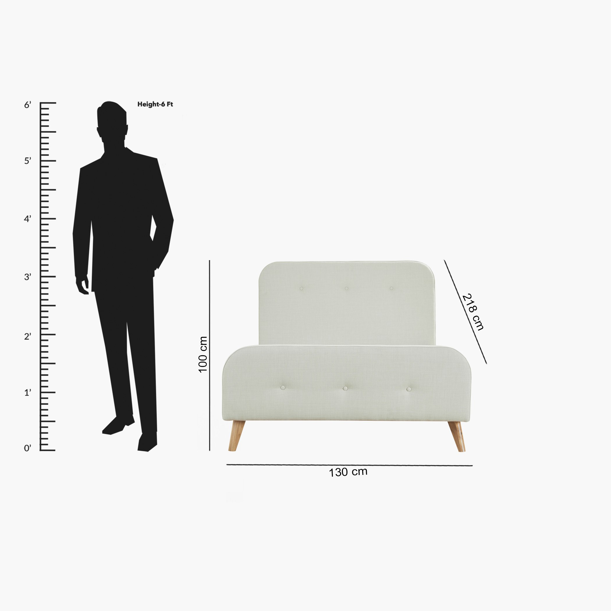 Movo Nordica Sweden Upholstered Twin Bed - 120x200 cm-hbxbedroom-bedsandbedsets-upholsteredbeds-twin-image-6