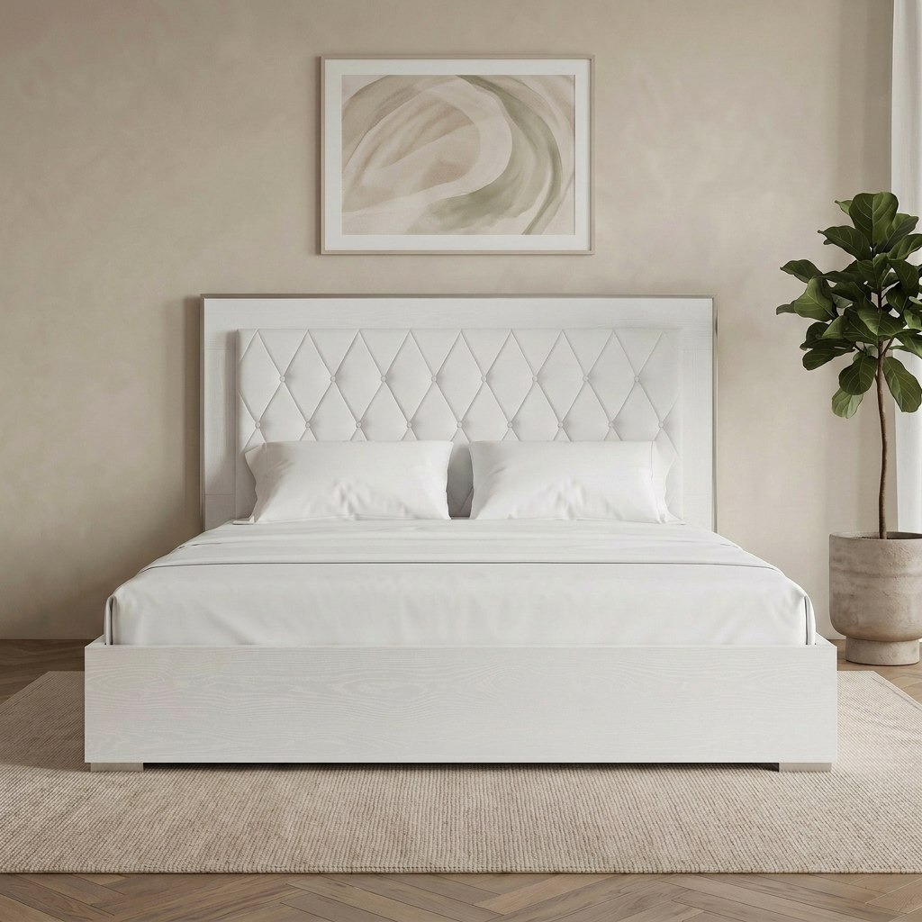 Solitaire Upholstered Headboard 5-Piece Super King Bedroom Set - 200x200 cm-hbxbedroom-bedsandbedsets-bedroomsets-superking-image-3