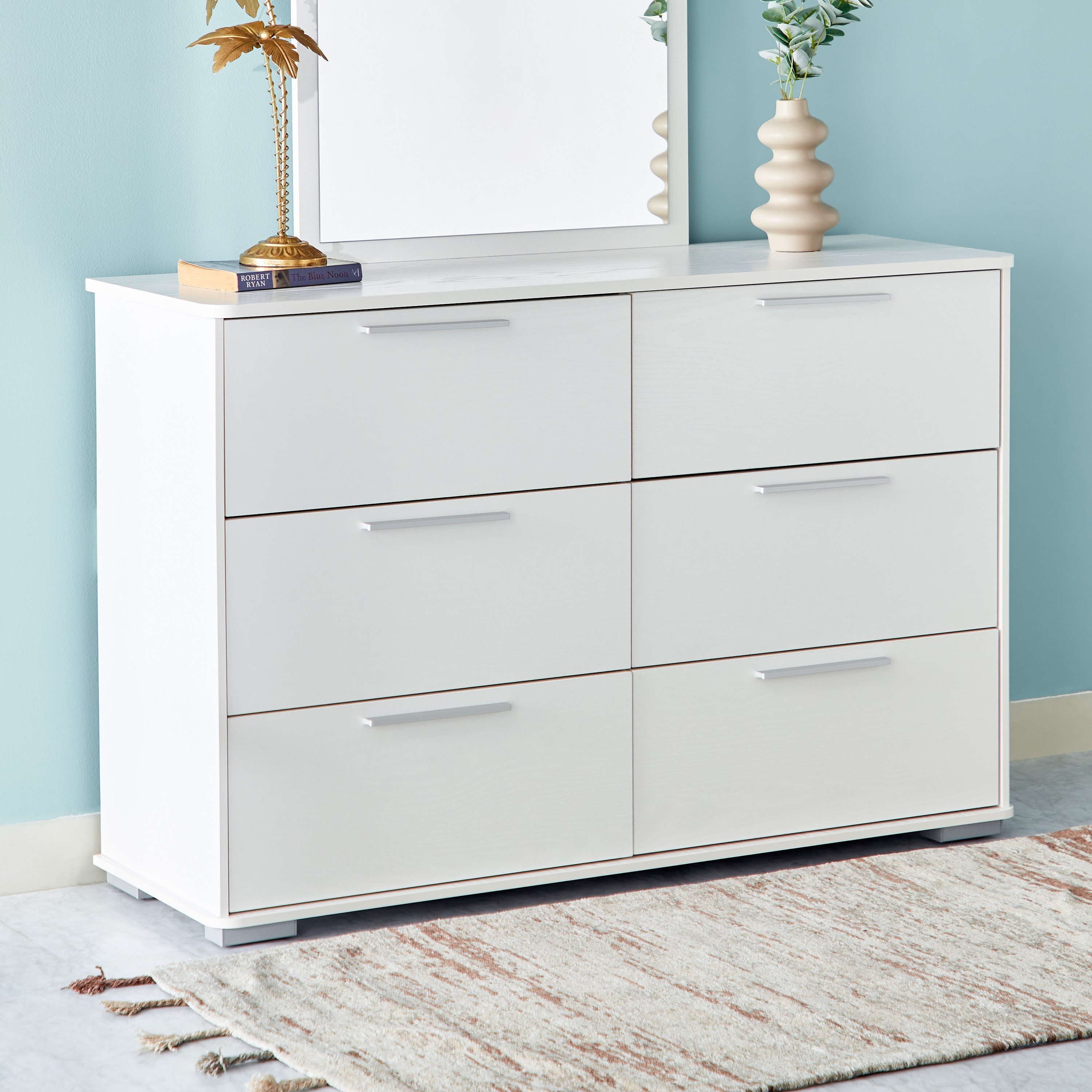 Mirrored 6 deals drawer chest