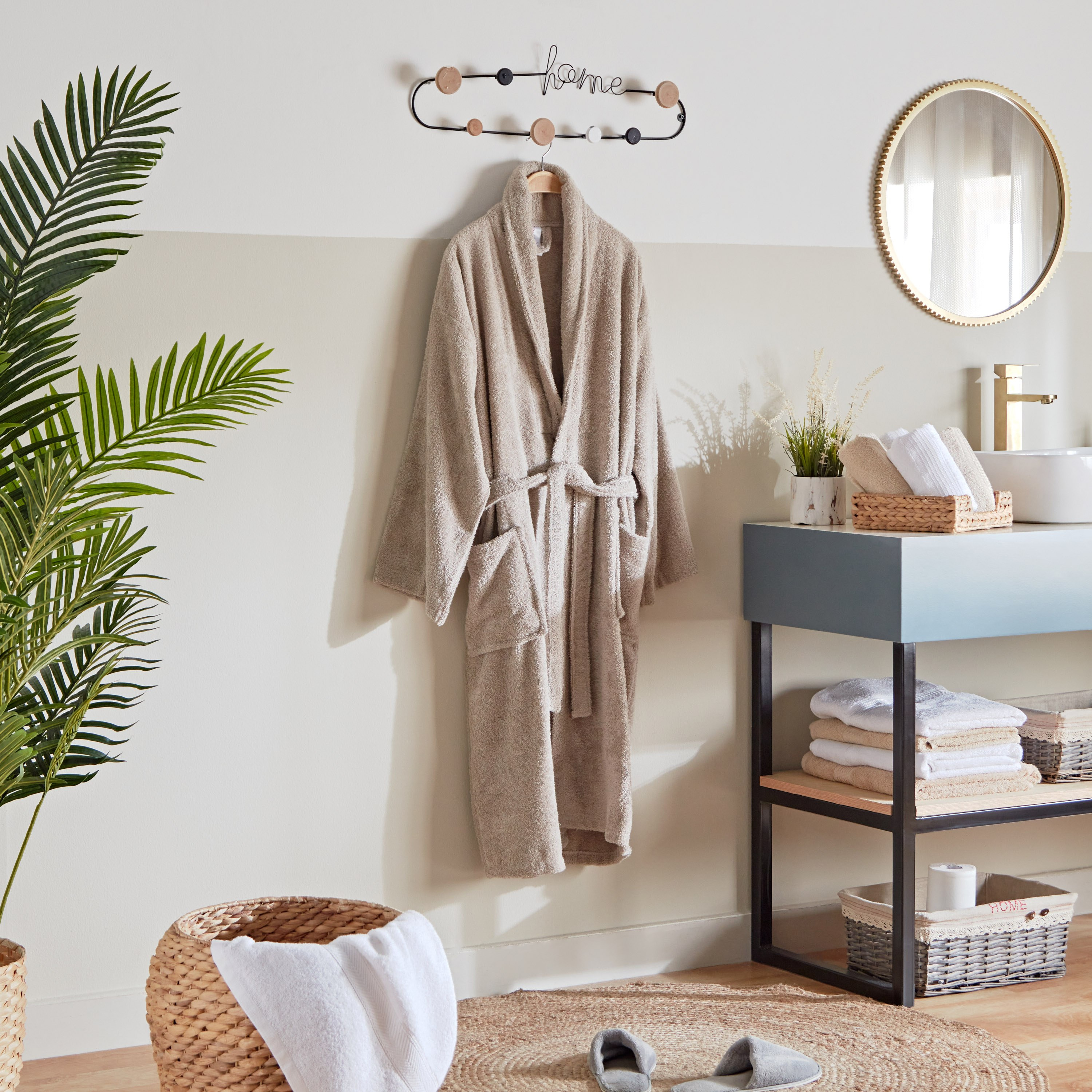 روب حمّام منسدل للبالغين من إسنشيال - كبير-hbxbathroom-bathroomtextiles-image-5