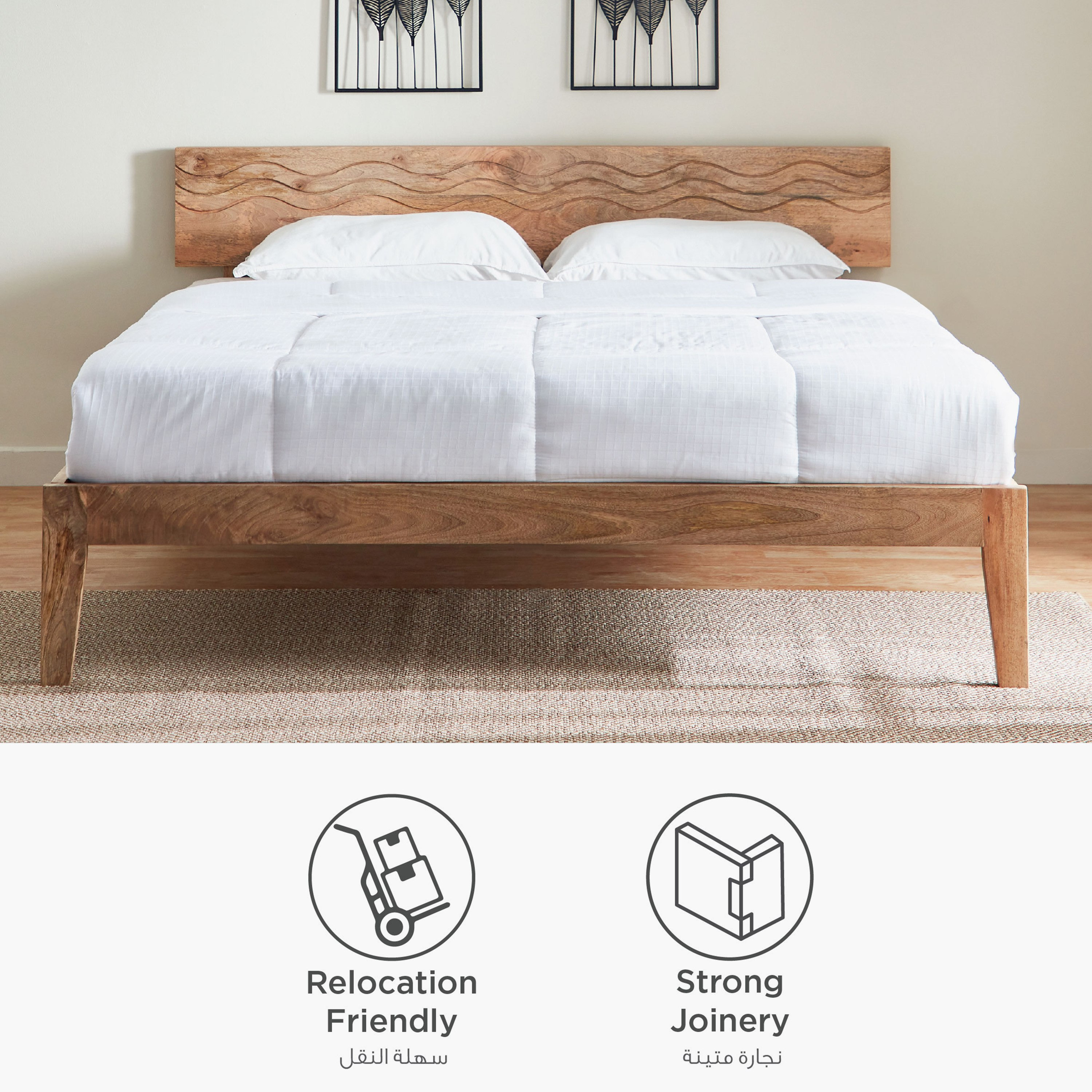 Wood platform deals bed frame