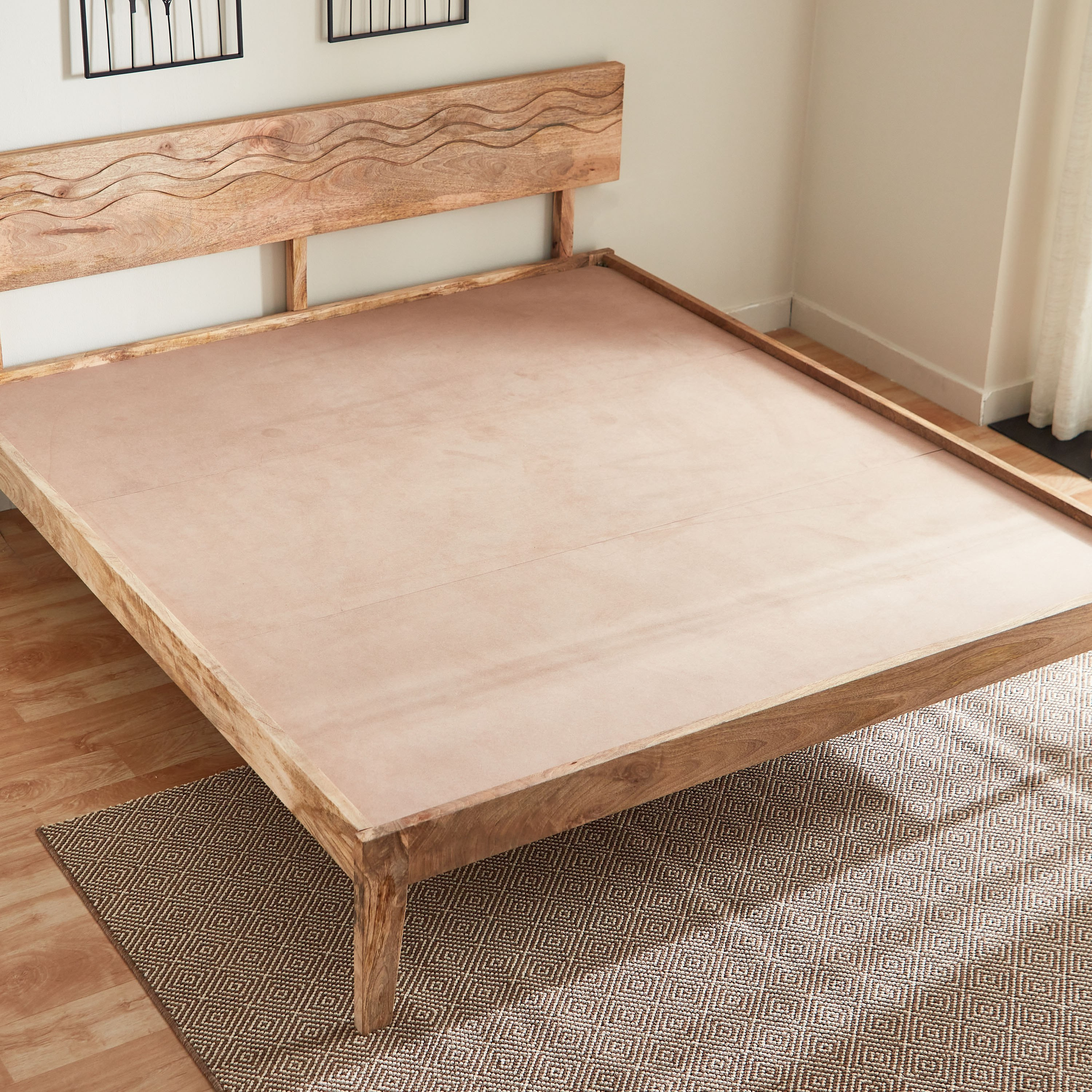 Solid king store size bed frame