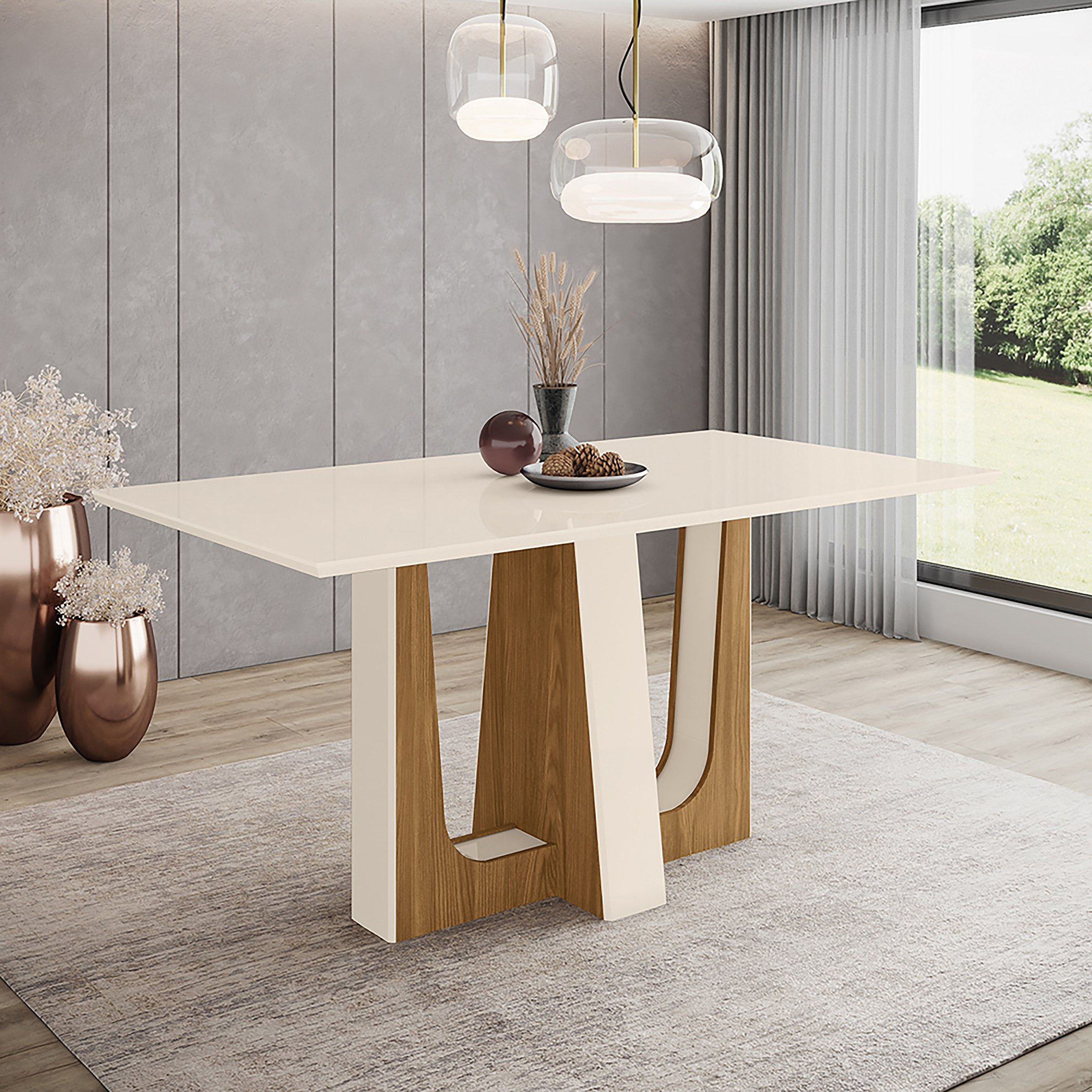 طاولة سُفرة 6 مقاعد من أوتس يو-hbxdiningroom-diningtablesandsets-diningtables-sixseater-image-1