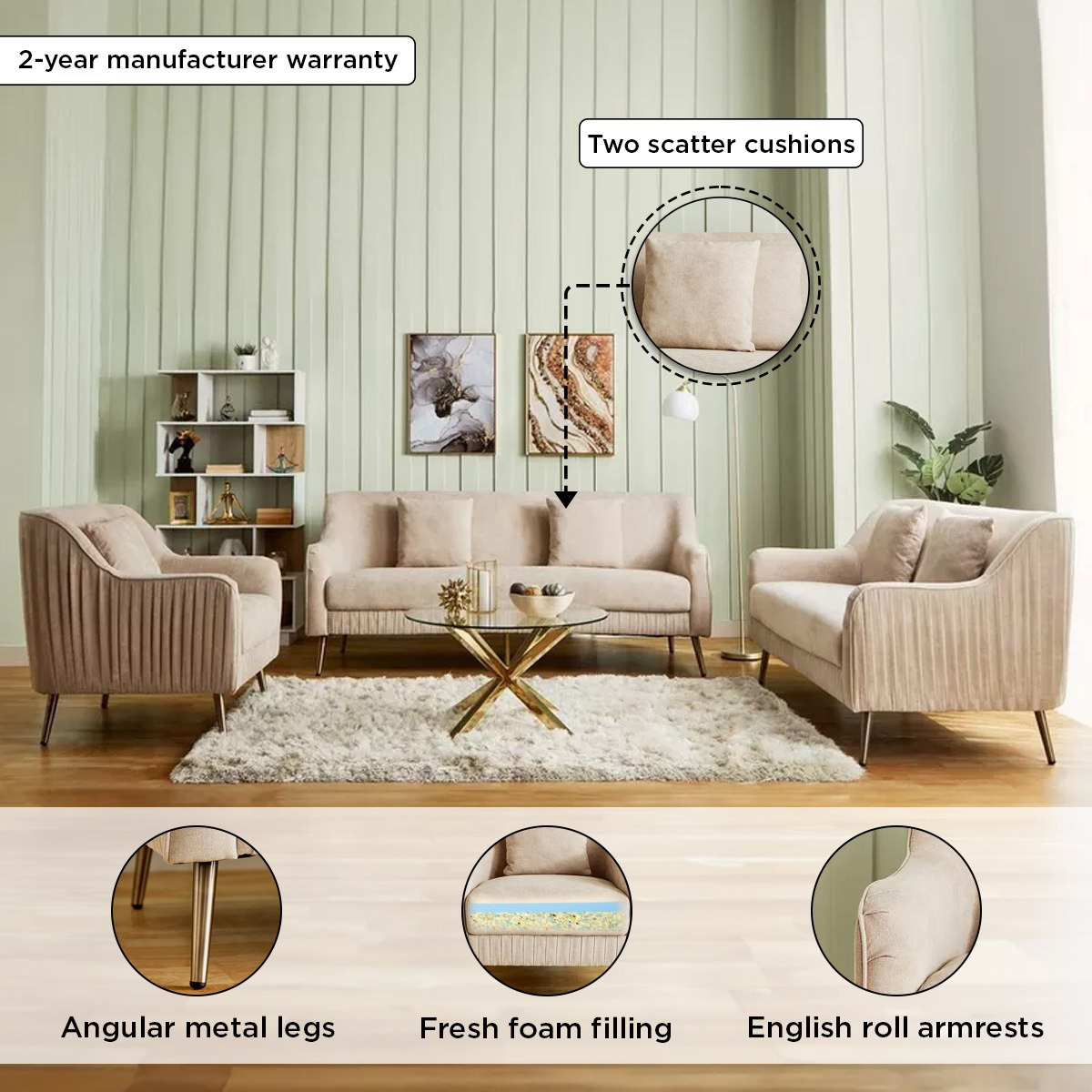 Seville 3-Seater Sofa with 2 Cushions-hbxlivingroom-sofasandarmchairs-sofas-image-5