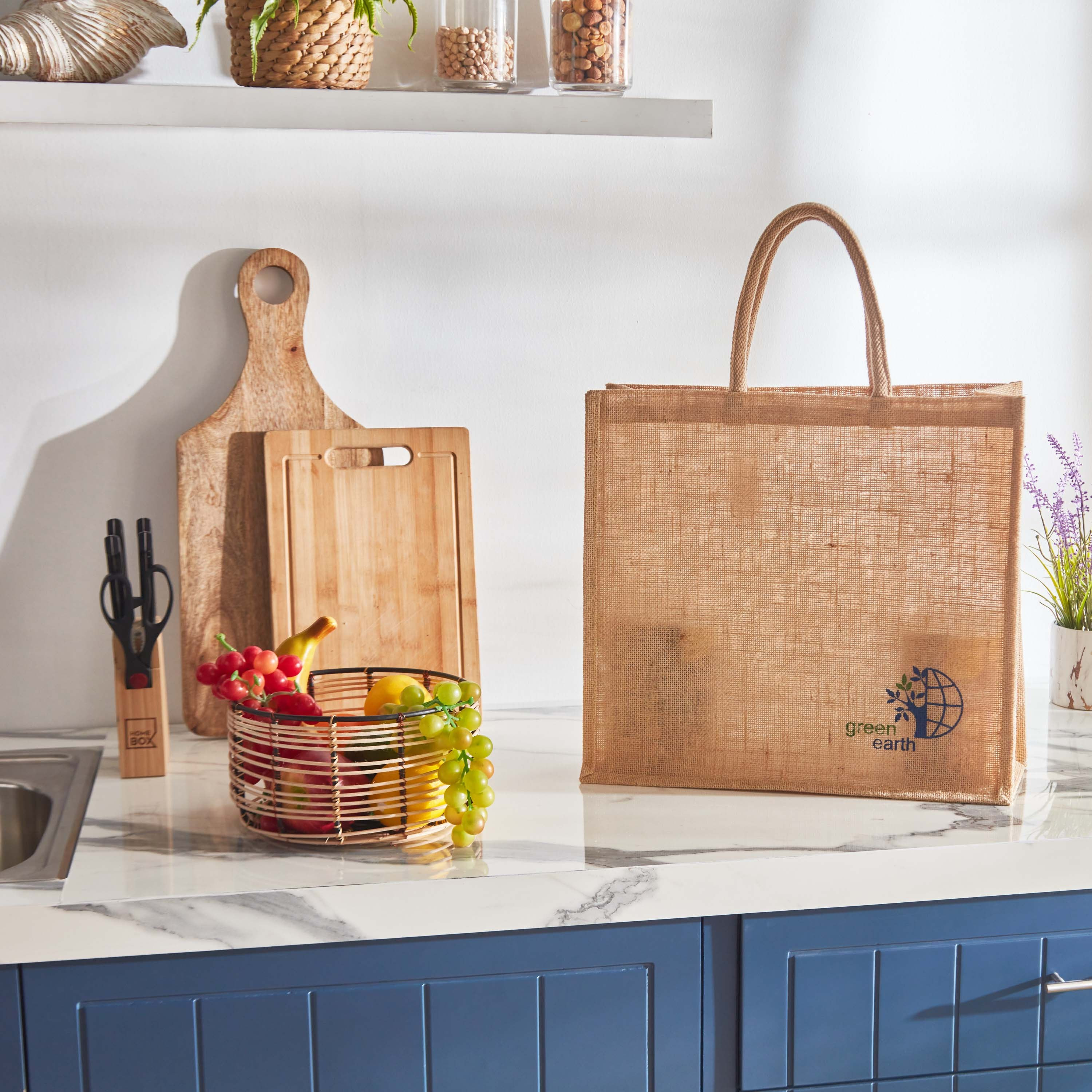 Go Green Earth Multiutility Jute Bag - 40x15x42 cm-hbxhomeware-hbxkitchen-image-4