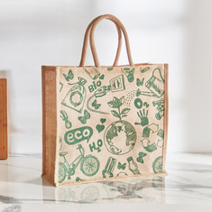 Go Green Eco Multiutility Jute Bag - 40x15x42 cm