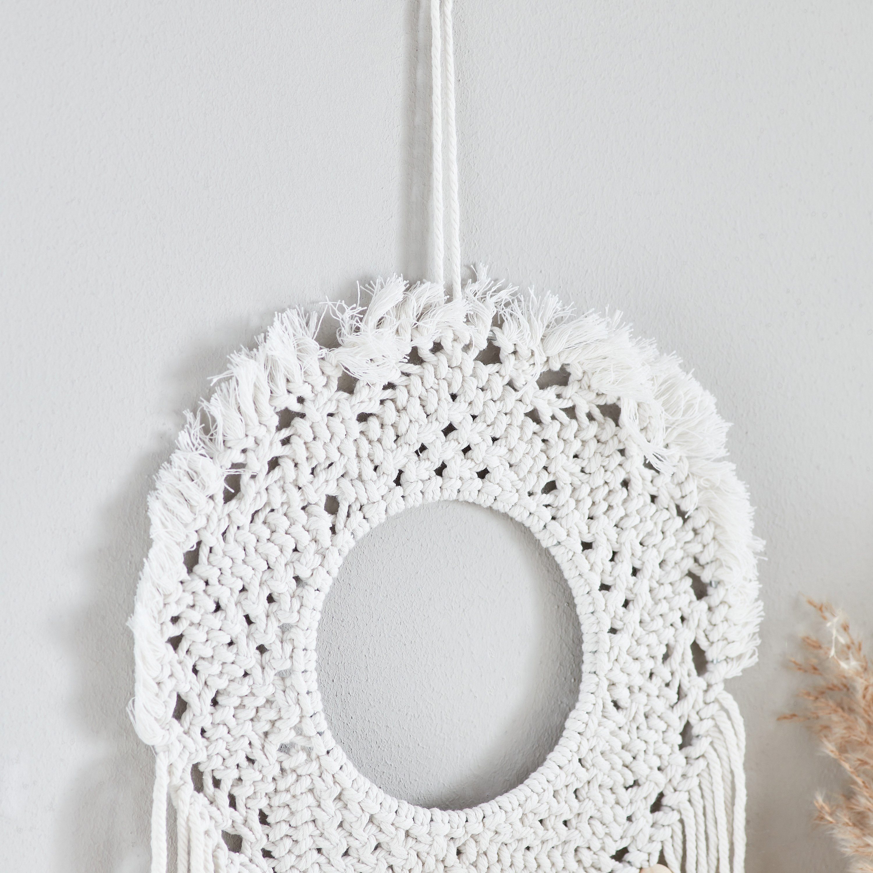 Terra Macrame Deocrative Wall Hanging - 30x70 cm-hbxdiningroom-walldecor-wallart-image-3