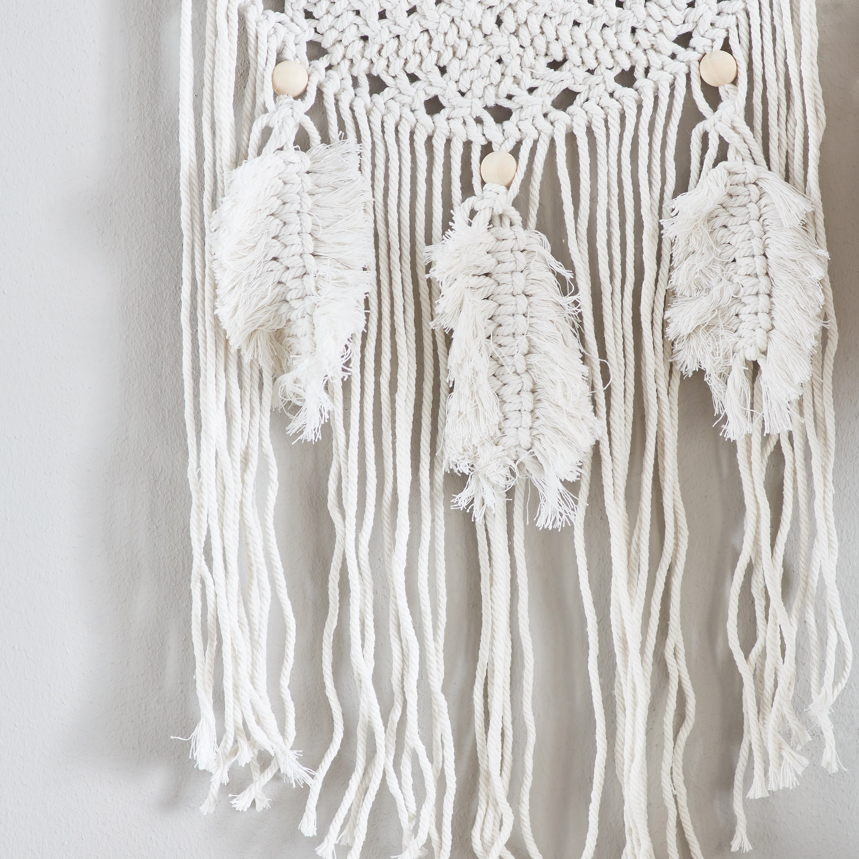 Terra Macrame Deocrative Wall Hanging - 30x70 cm-hbxdiningroom-walldecor-wallart-image-4
