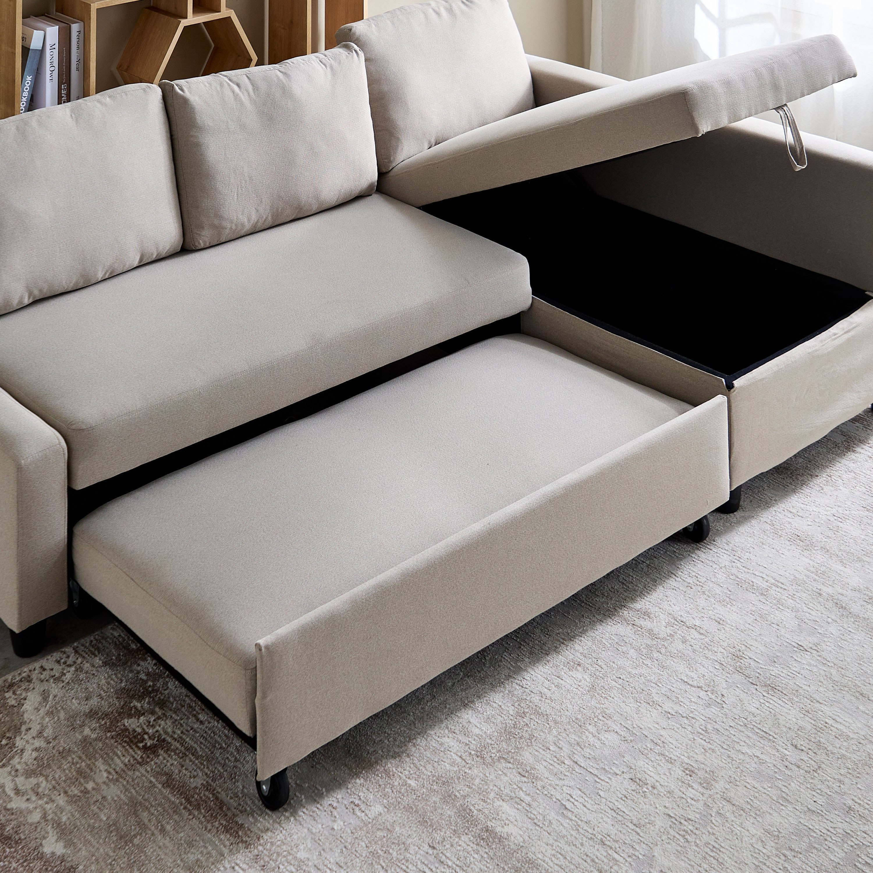 Spacer 3-Seater Left Right Fabric Corner Sofa Bed with Storage-hbxfurniture-livingroom-sofasandsofasets-image-12