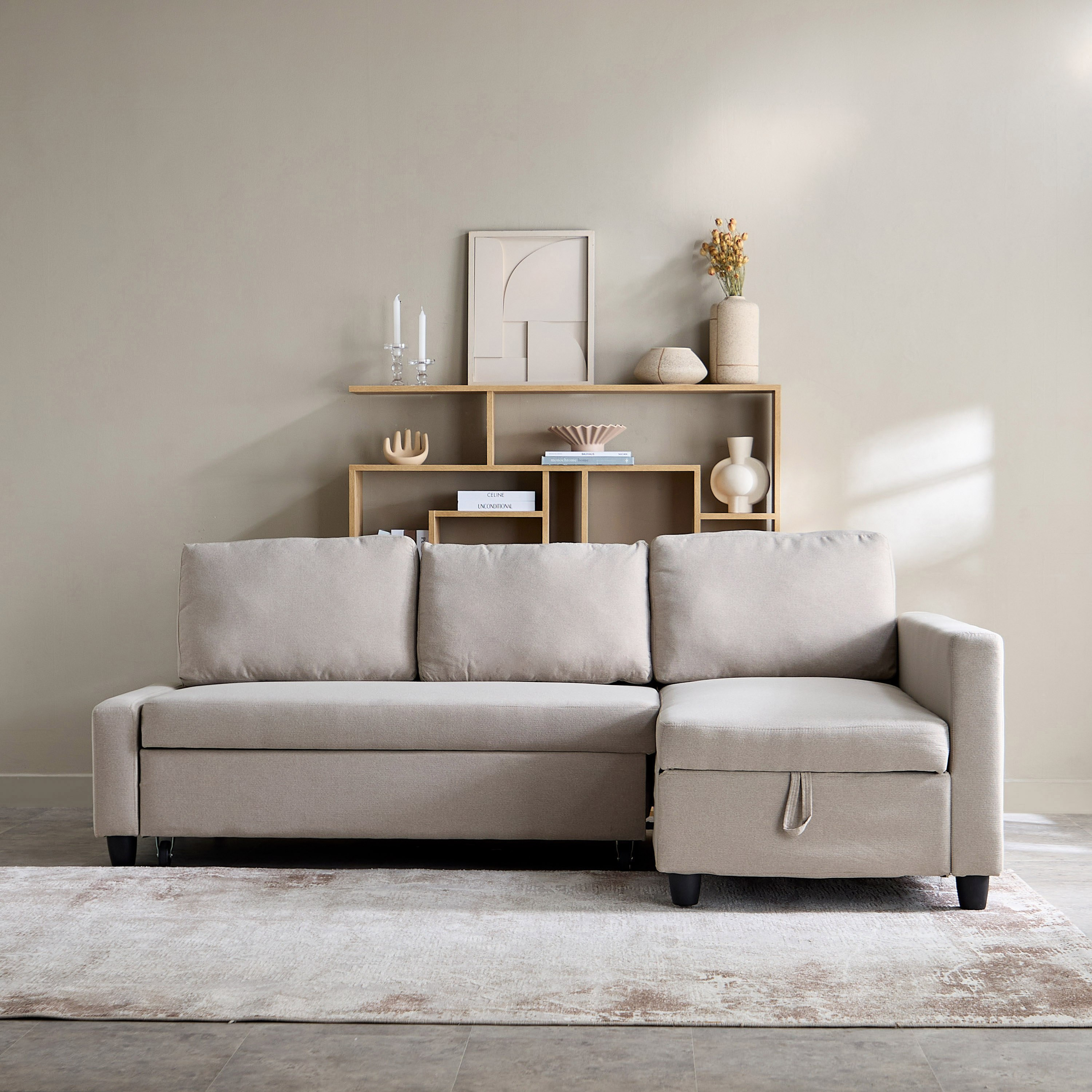 Spacer 3-Seater Left Right Fabric Corner Sofa Bed with Storage-hbxfurniture-livingroom-sofasandsofasets-image-4
