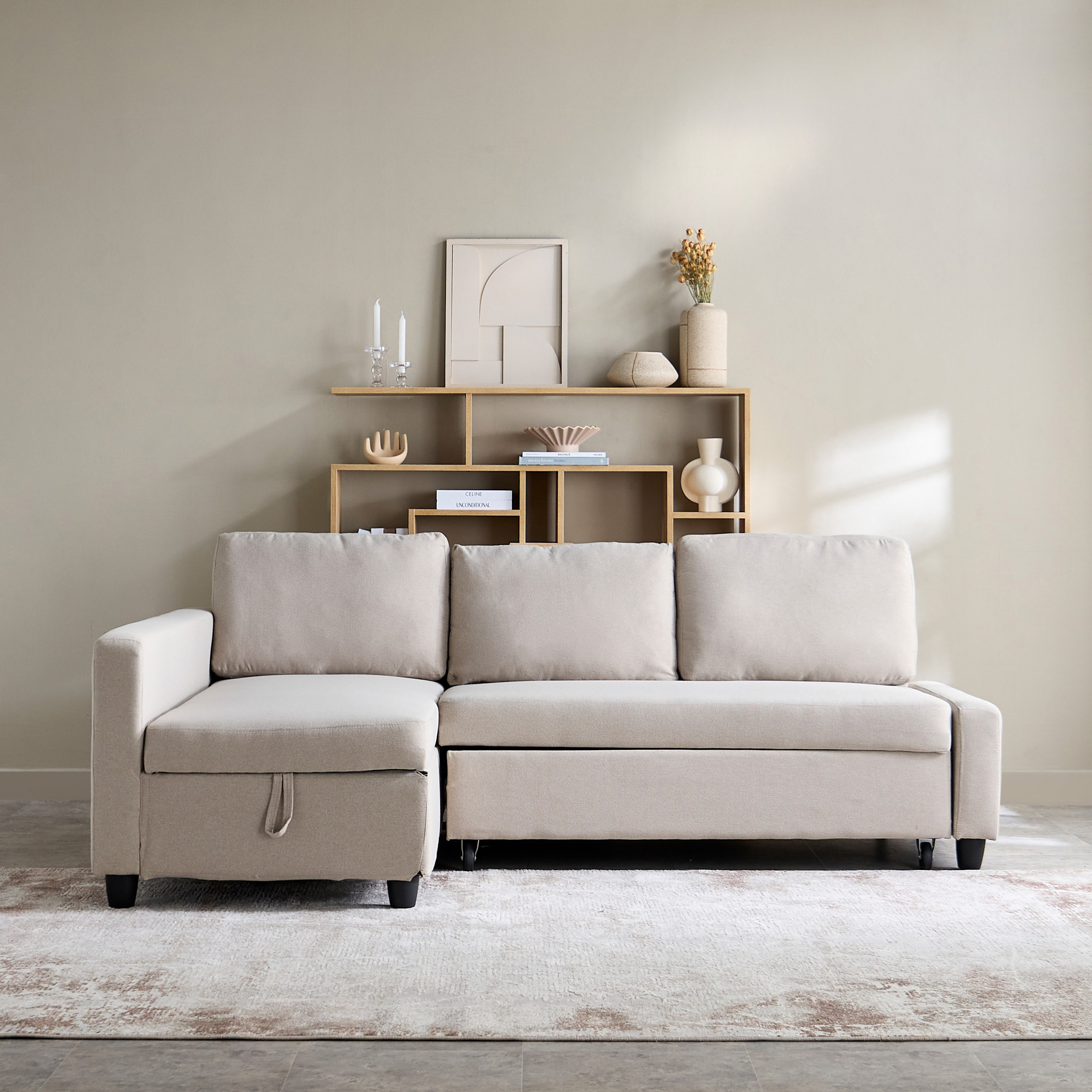 Spacer 3-Seater Left Right Fabric Corner Sofa Bed with Storage-hbxfurniture-livingroom-sofasandsofasets-image-5