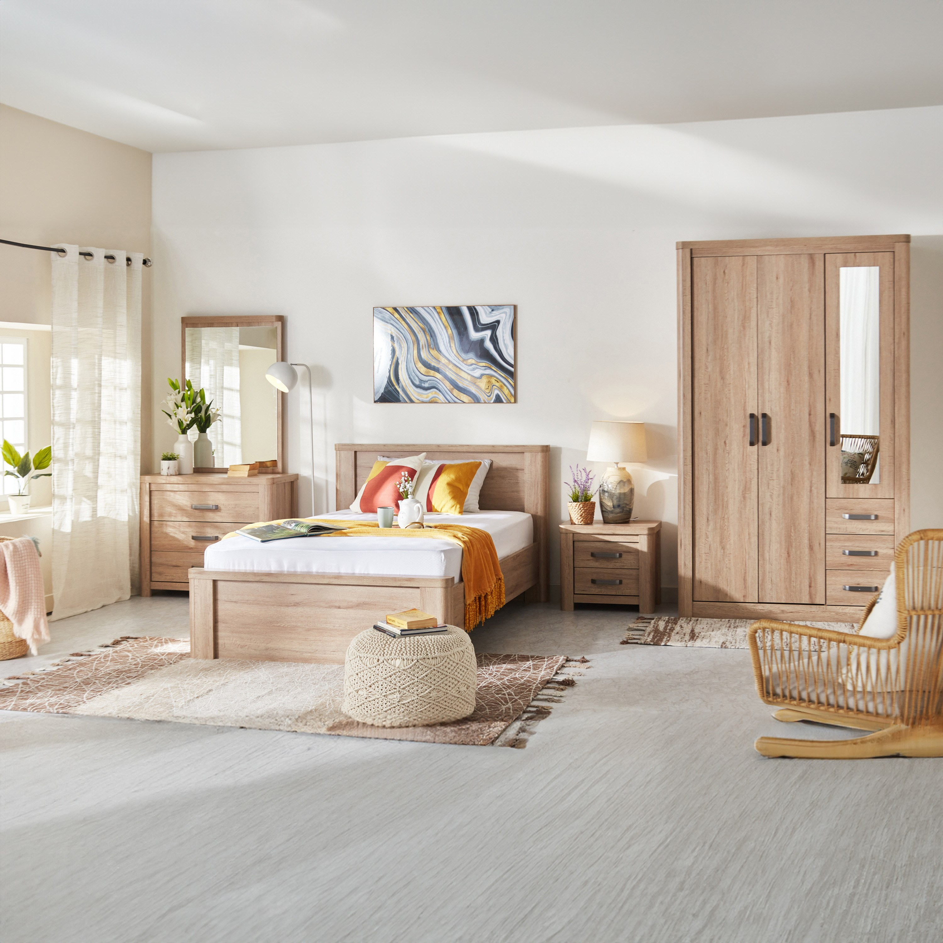 خزانة ملابس 3 أبواب مع مرآة و3 أدراج - أوليفوس من موڤو -hbxfurniture-wardrobes-image-11
