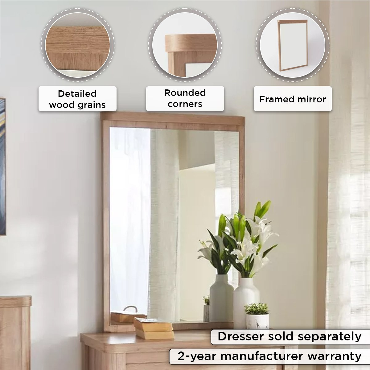 مرآة دون طاولة تزيين - أوليفوس من موڤو -hbxfurniture-bedroom-dressersandmirrors-image-9