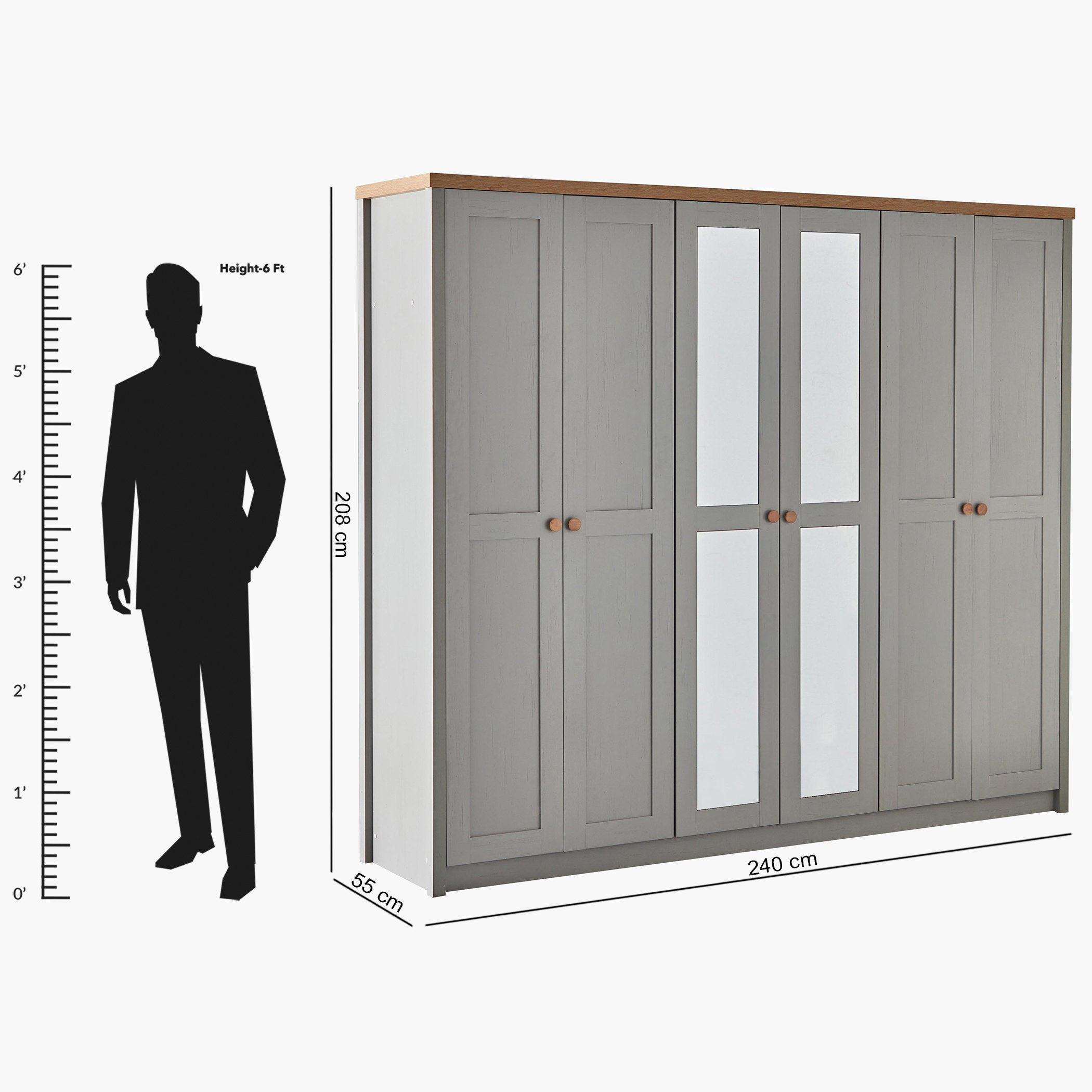 خزانة ملابس 6 أبواب من فينشي-hbxfurniture-wardrobes-image-9