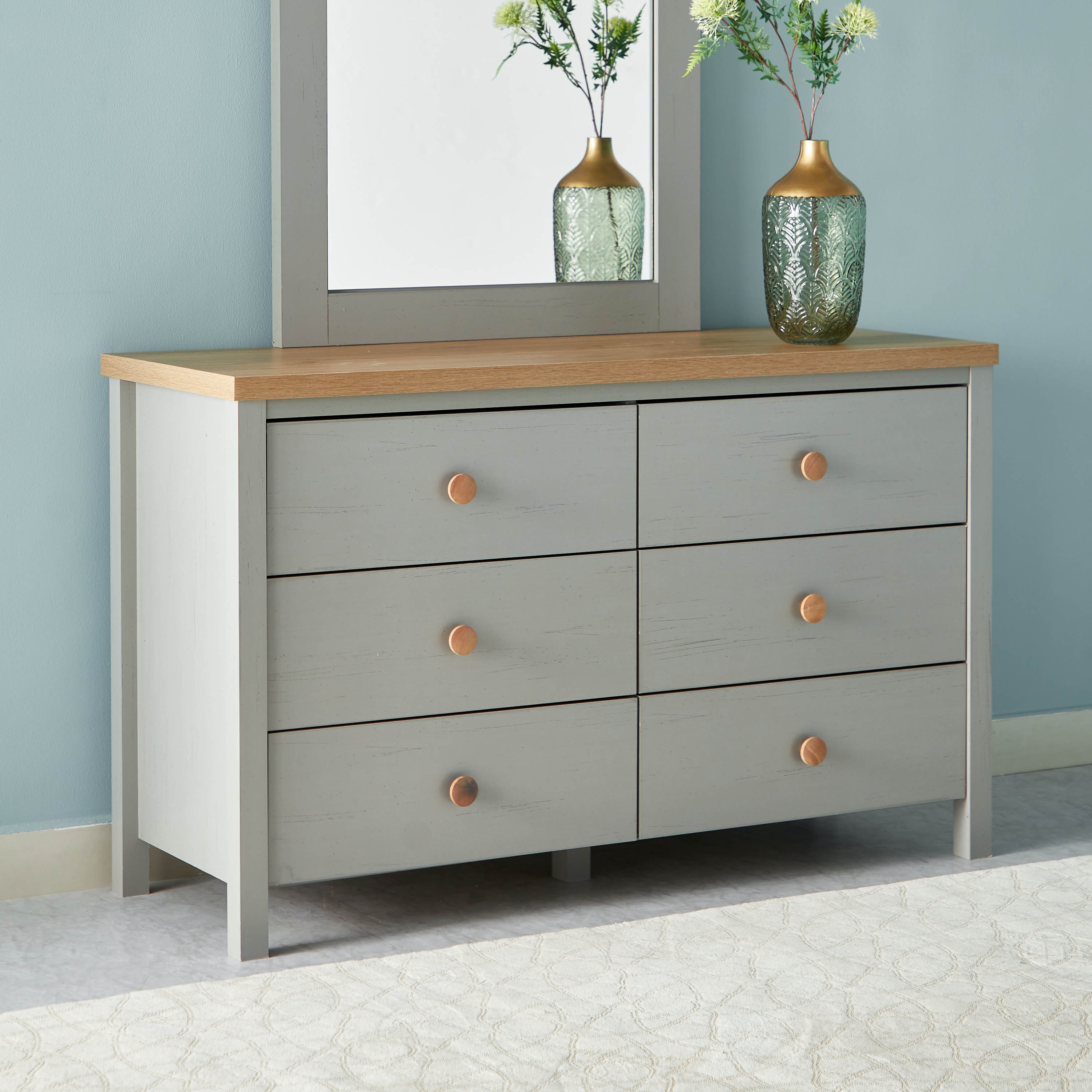 طاولة تزيين رئيسية دون مرآة 6 أدراج من فينشي-hbxfurniture-bedroom-dressersandmirrors-image-1
