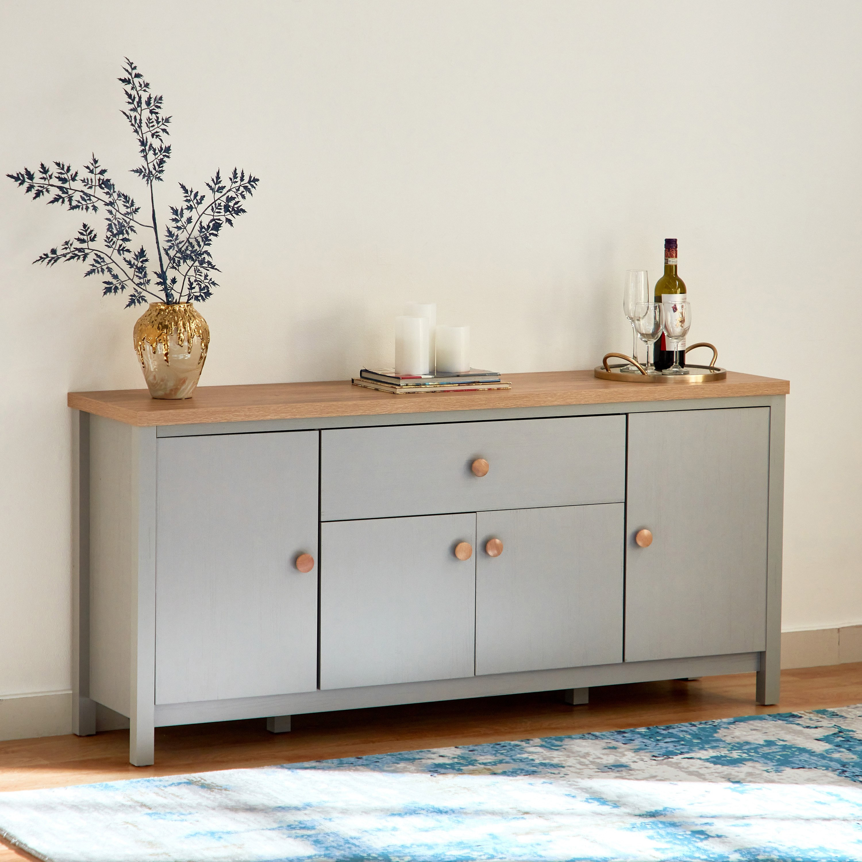 خزانة جانبية بـ4 أبواب من فينشي-hbxfurniture-diningroom-buffetsandsideboards-image-1