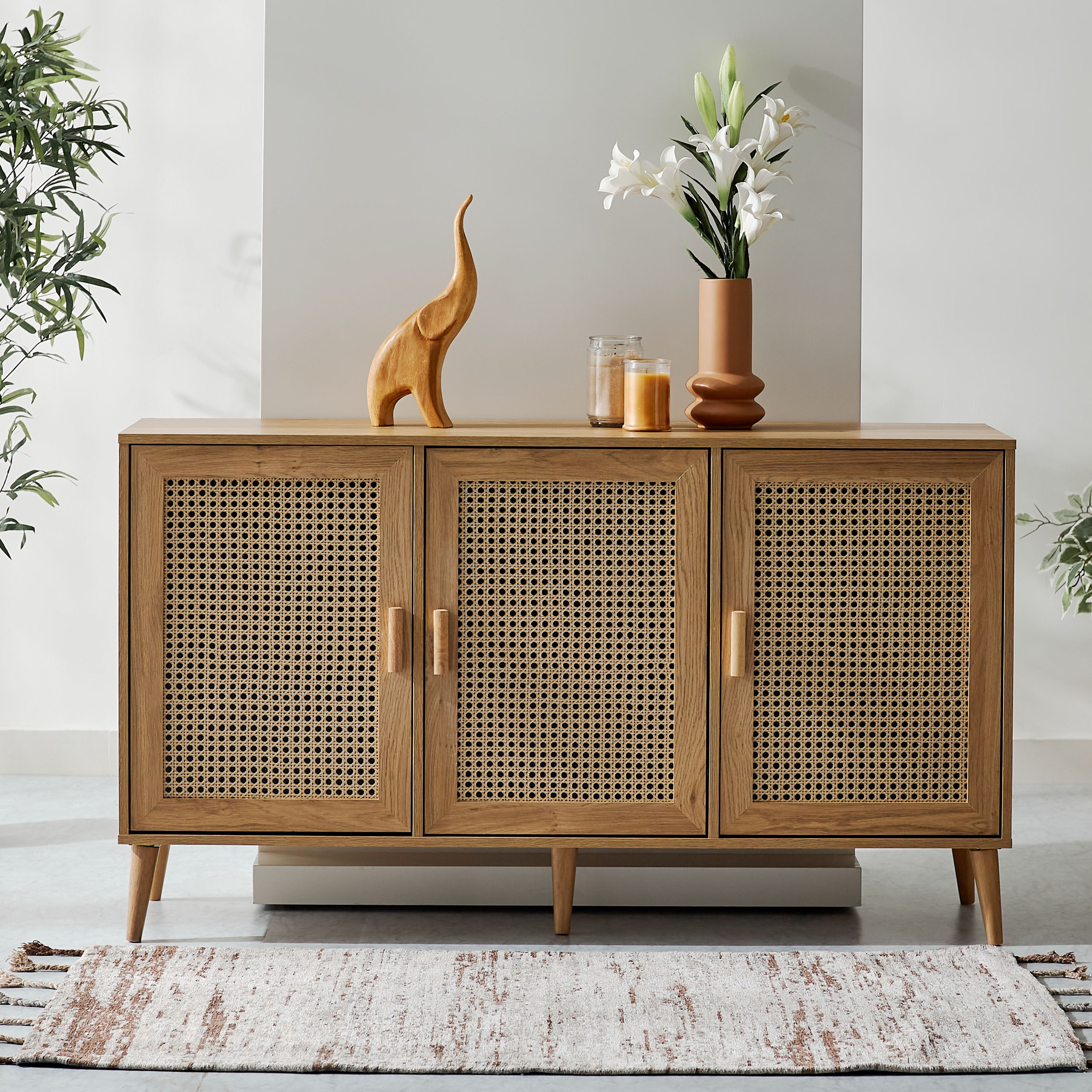 Baxton Studio Maclean Mid Century Modern Rattan And Natural 47 OFF