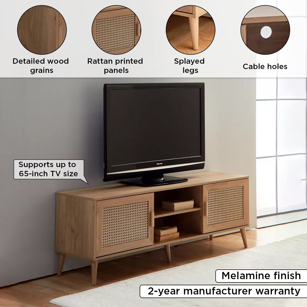 وحدة تلفزيون حتى 70 بوصة 1.6 متر من نورديك روطان-hbxlivingroom-mediaunitsandstorage-tvunits-image-4