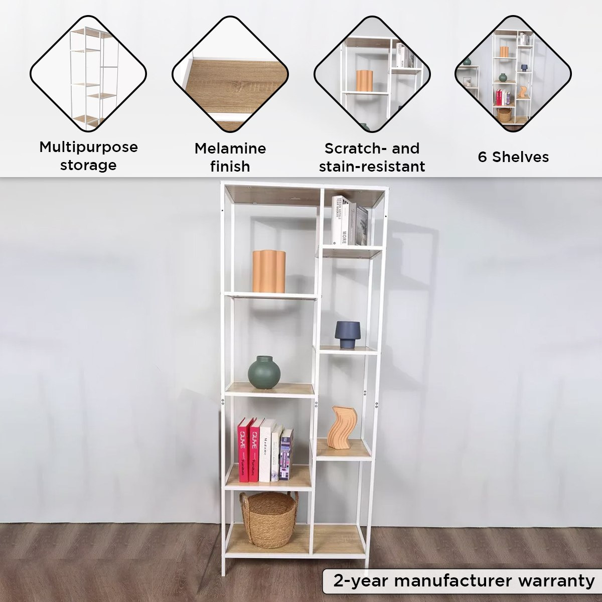 Urban Alford Tall Multipurpose Shelving Unit-hbxfurniture-office-bookcases-image-4