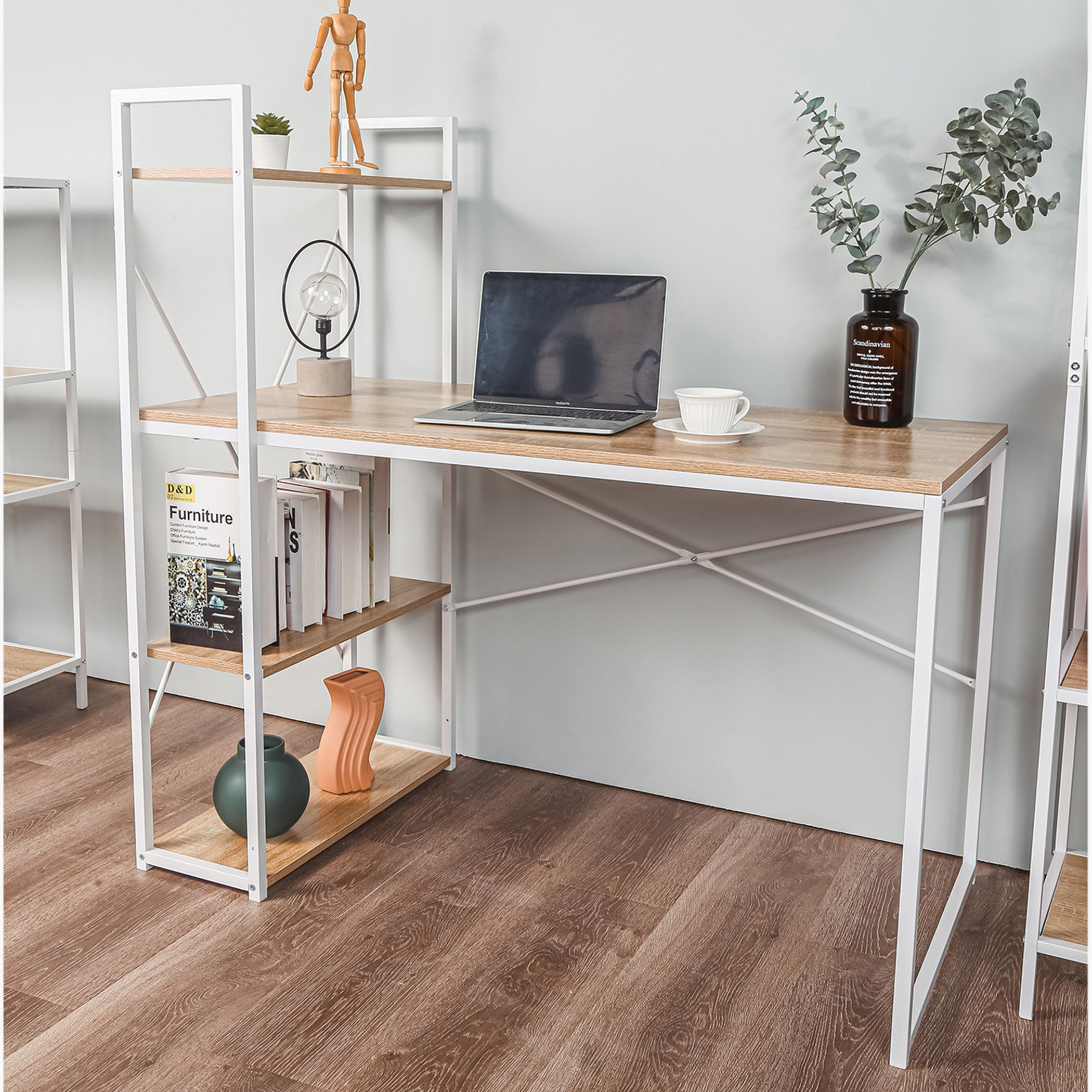 Large desk store with storage