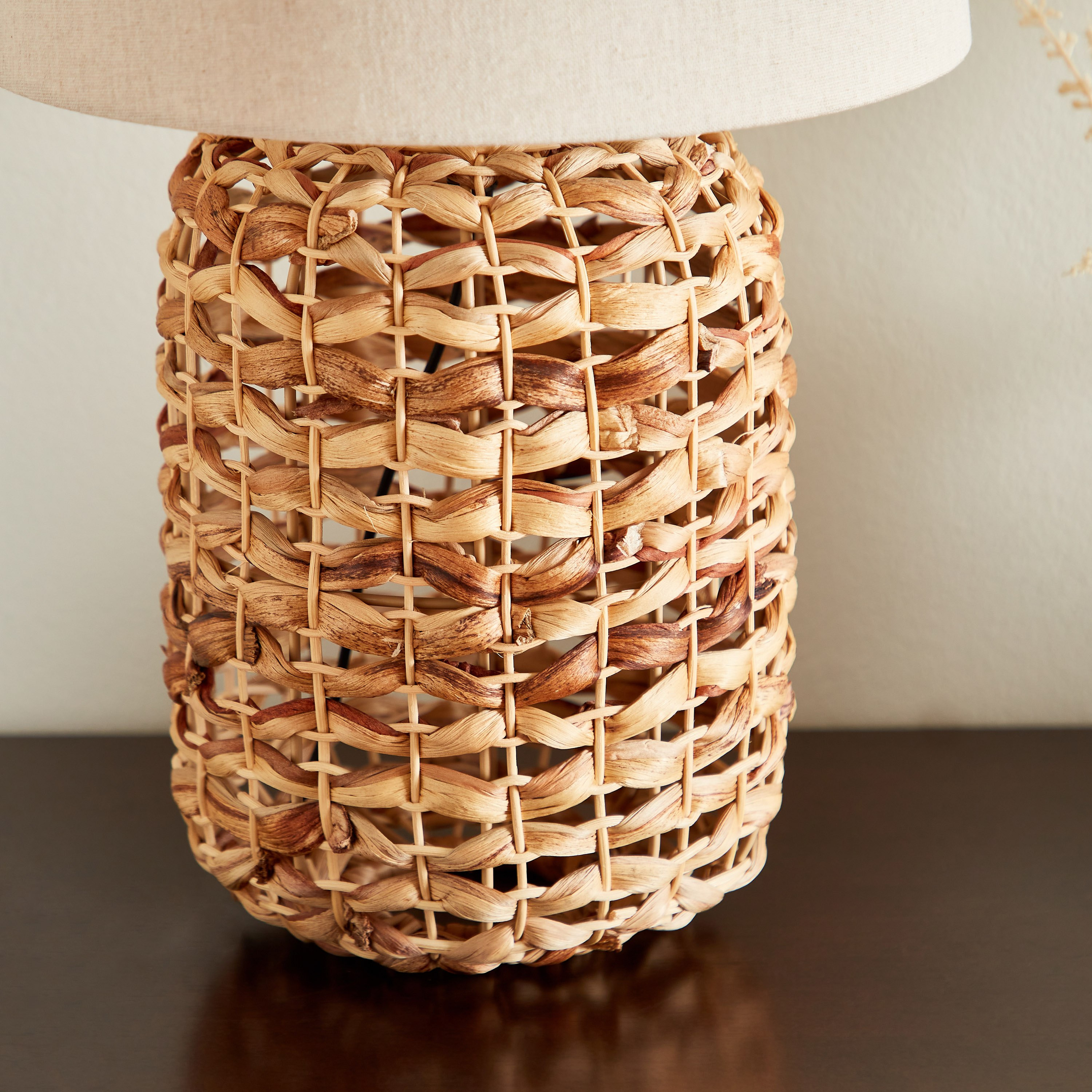 Berlin Natural Water Hyacinth Table Lamp - 30x30x48 cm-hbxlivingroom-lighting-tablelamps-image-4