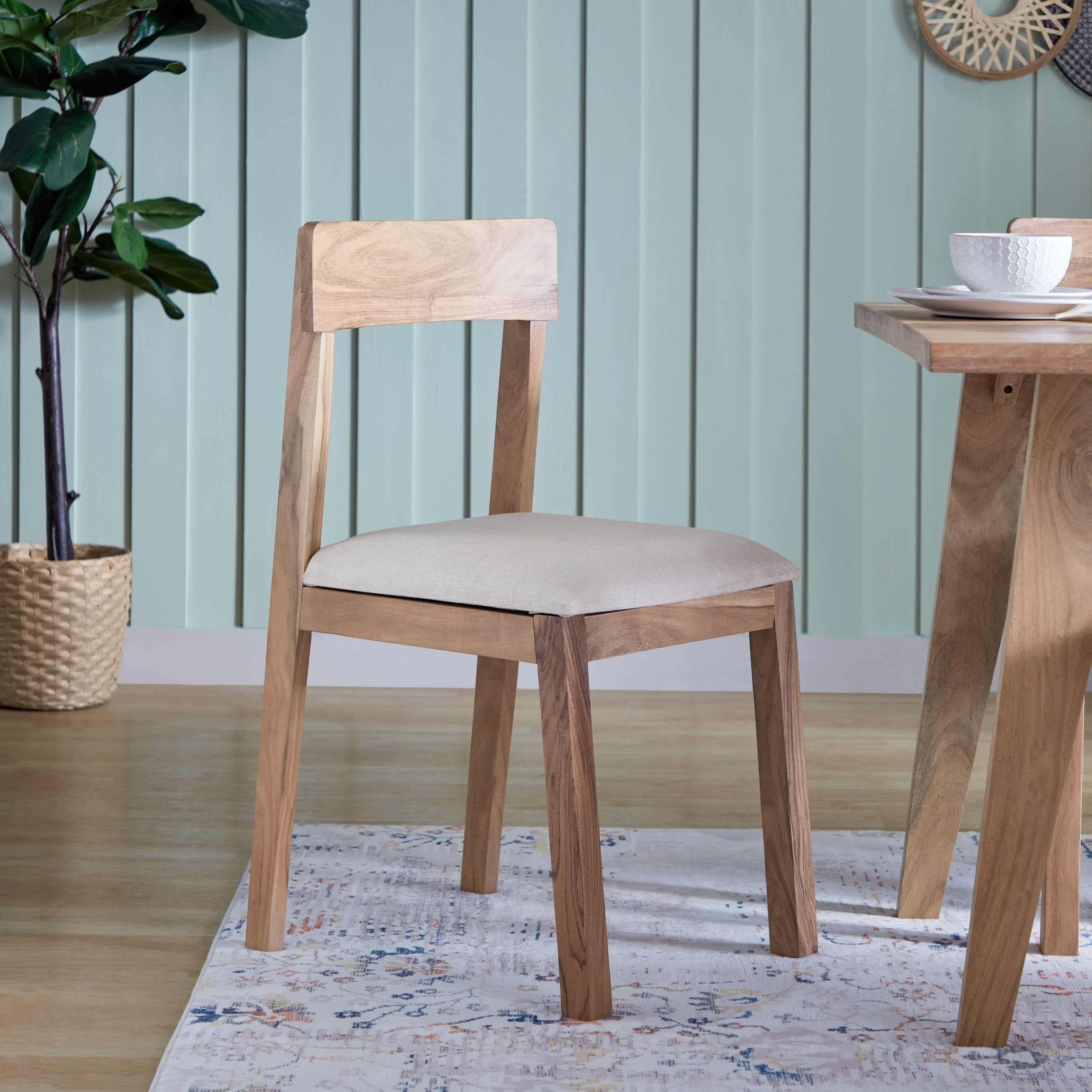 Asher 6-Seater Solid Wood Dining Set-hbxfurniture-diningtablesandsets-diningsets-sixseater-image-2