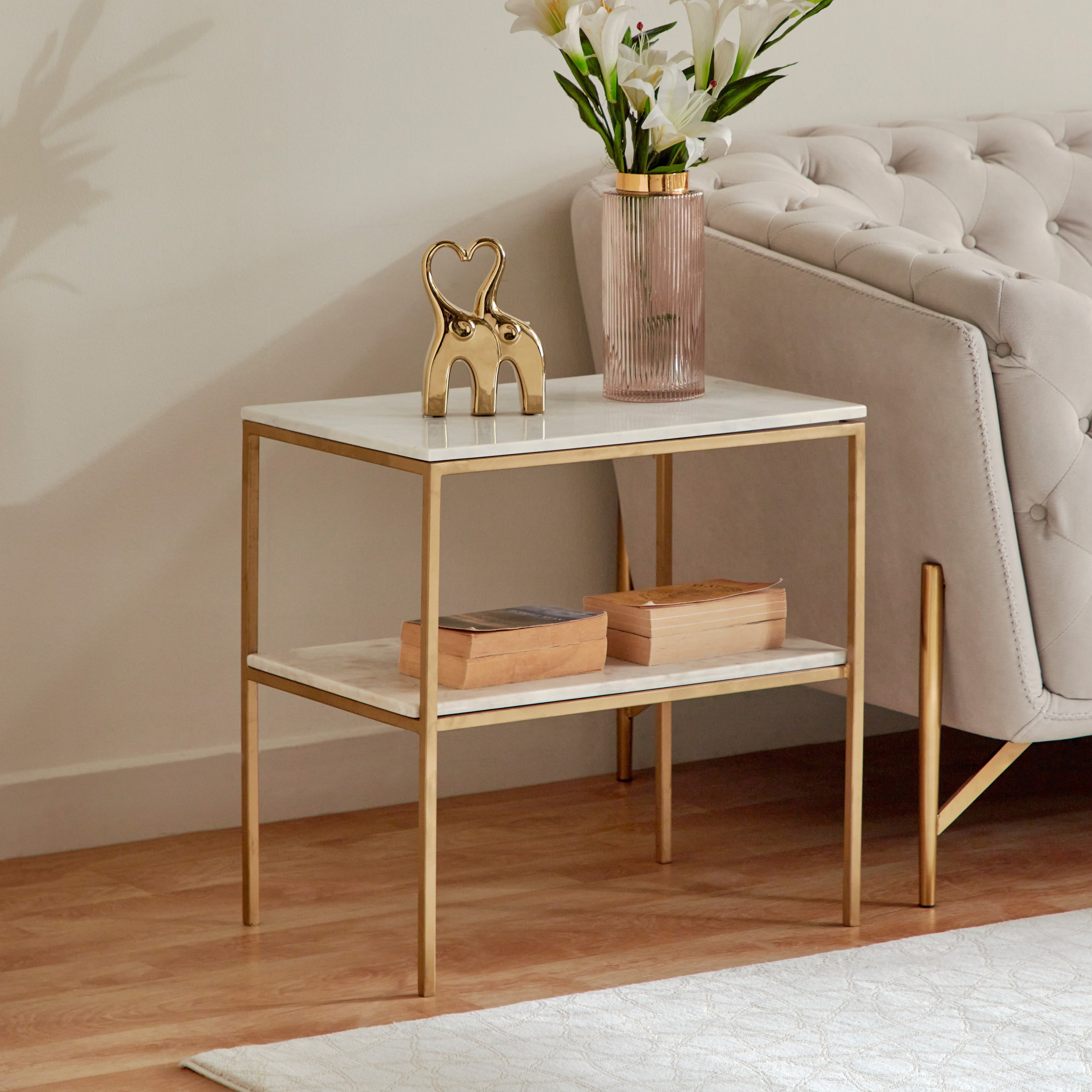 Streamline Marble Top End Table-hbxfurniture-livingroom-endtables-image-1