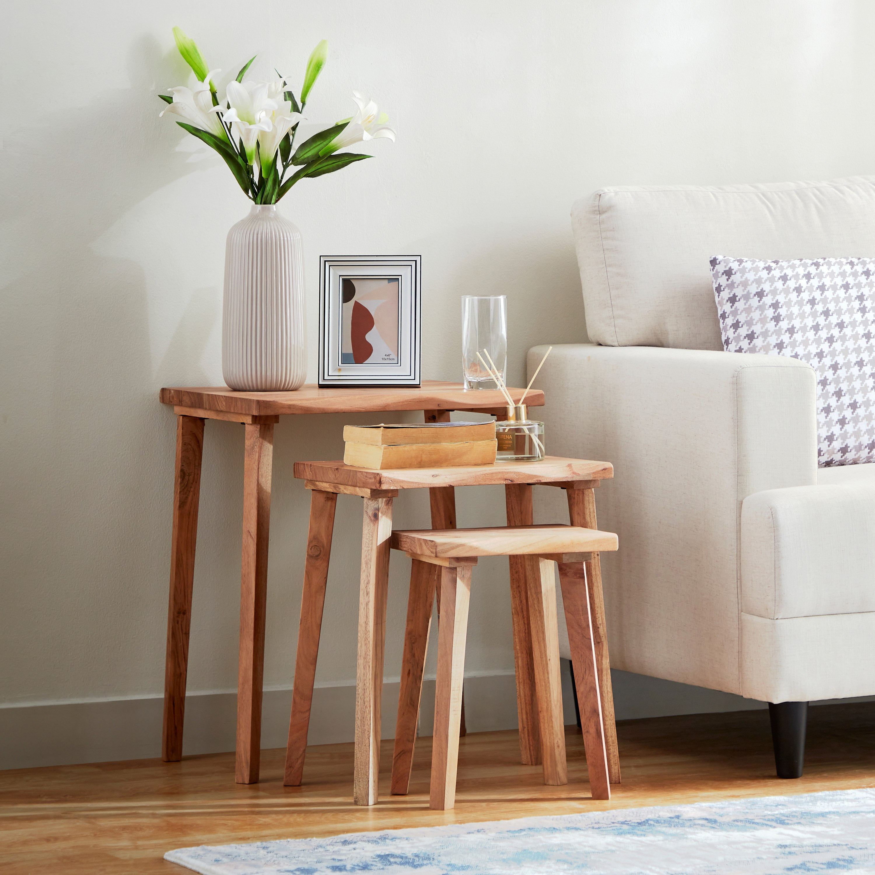 طقم طاولات متداخلة خشب صلب من جيادا - 3 قطع-hbxfurniture-livingroom-nestingtables-image-1