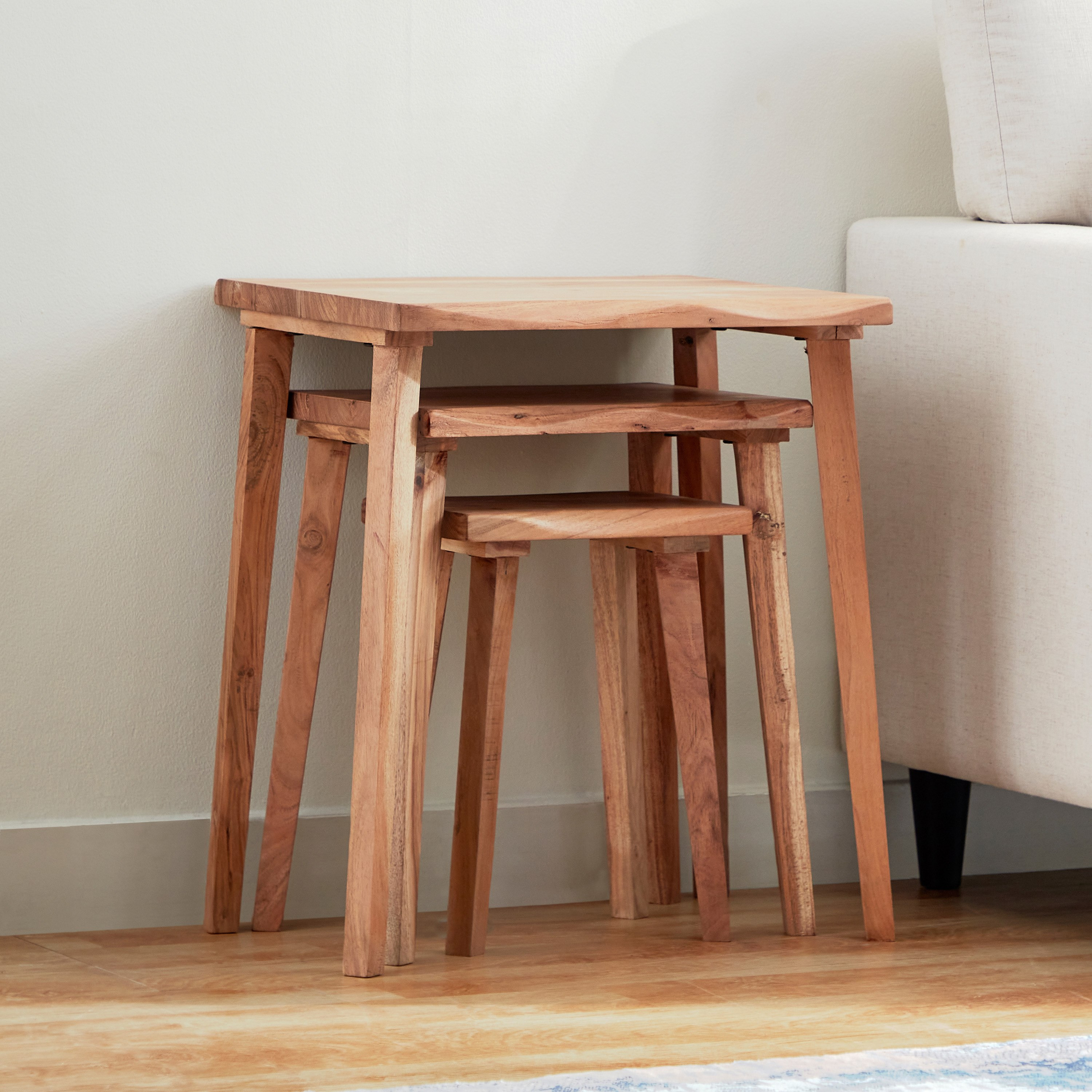 طقم طاولات متداخلة خشب صلب من جيادا - 3 قطع-hbxfurniture-livingroom-nestingtables-image-4