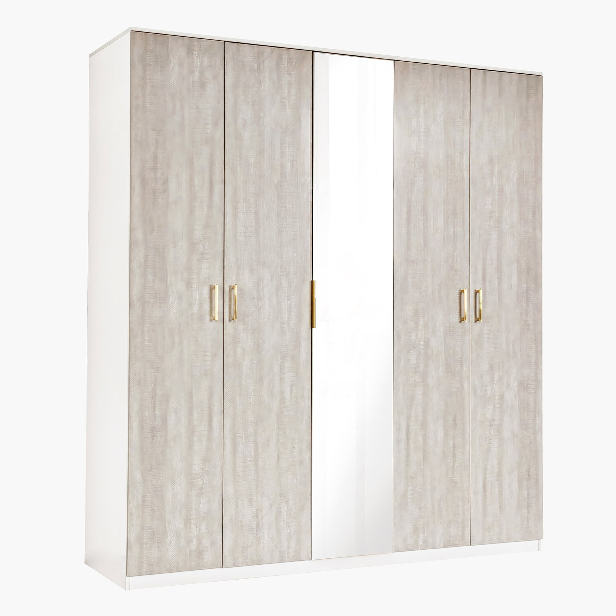 خزانة ملابس 5 أبواب بمرآة من نورا-hbxfurniture-wardrobes-image-2