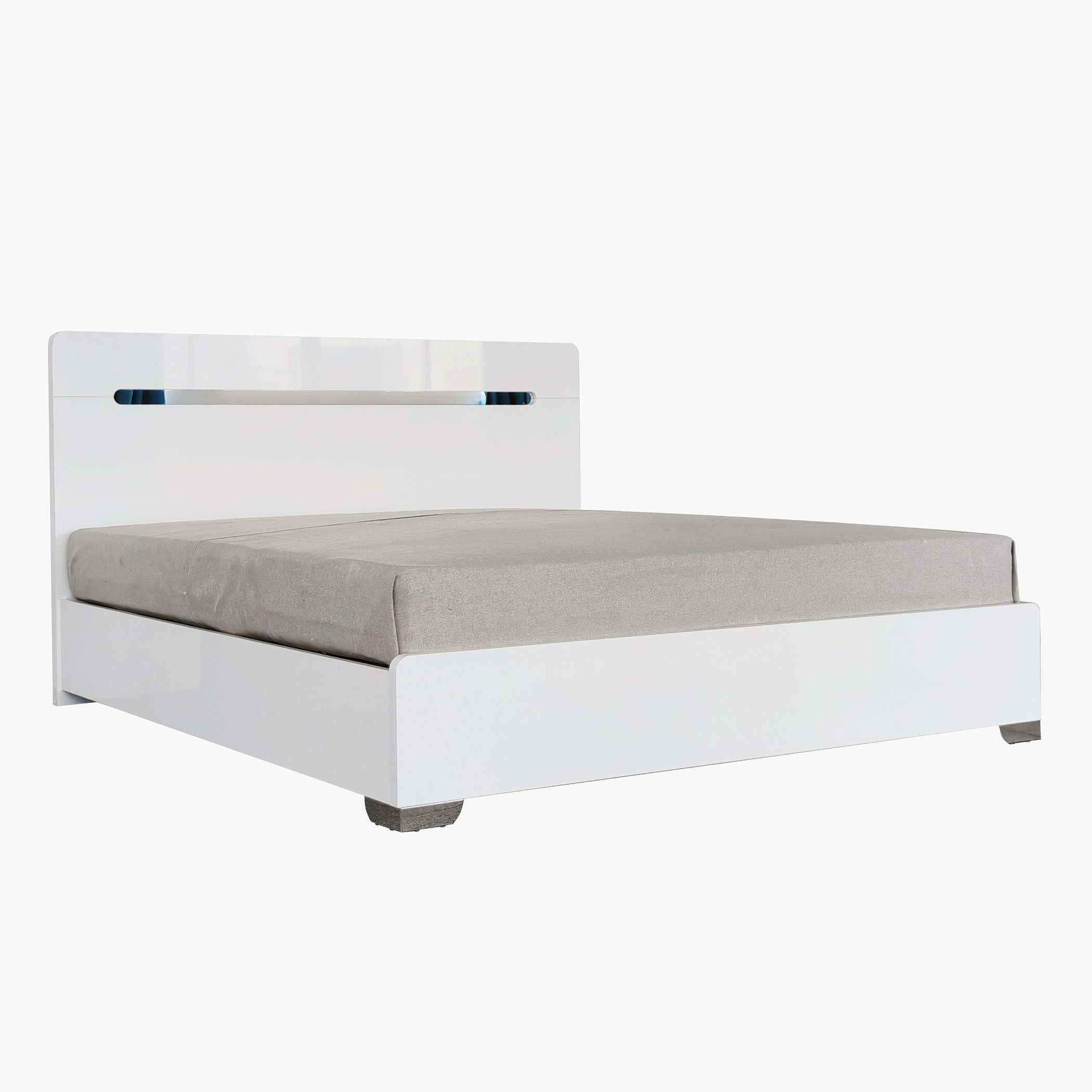 طقم غرفة نوم كينج فائقة اللمعان 5 قطع من سانتوريني - 180x200 سم-hbxbedroom-bedsandbedsets-bedroomsets-king-image-2