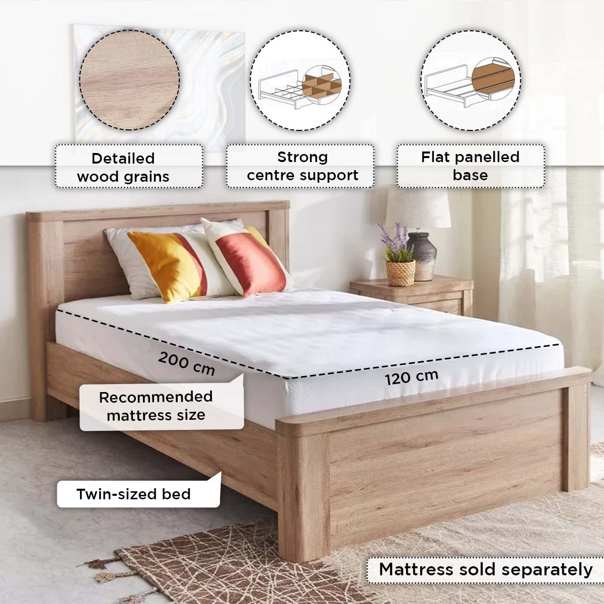 Movo Olivos Twin Bed - 120x200 cm-hbxbedroom-bedsandbedsets-beds-twin-image-4
