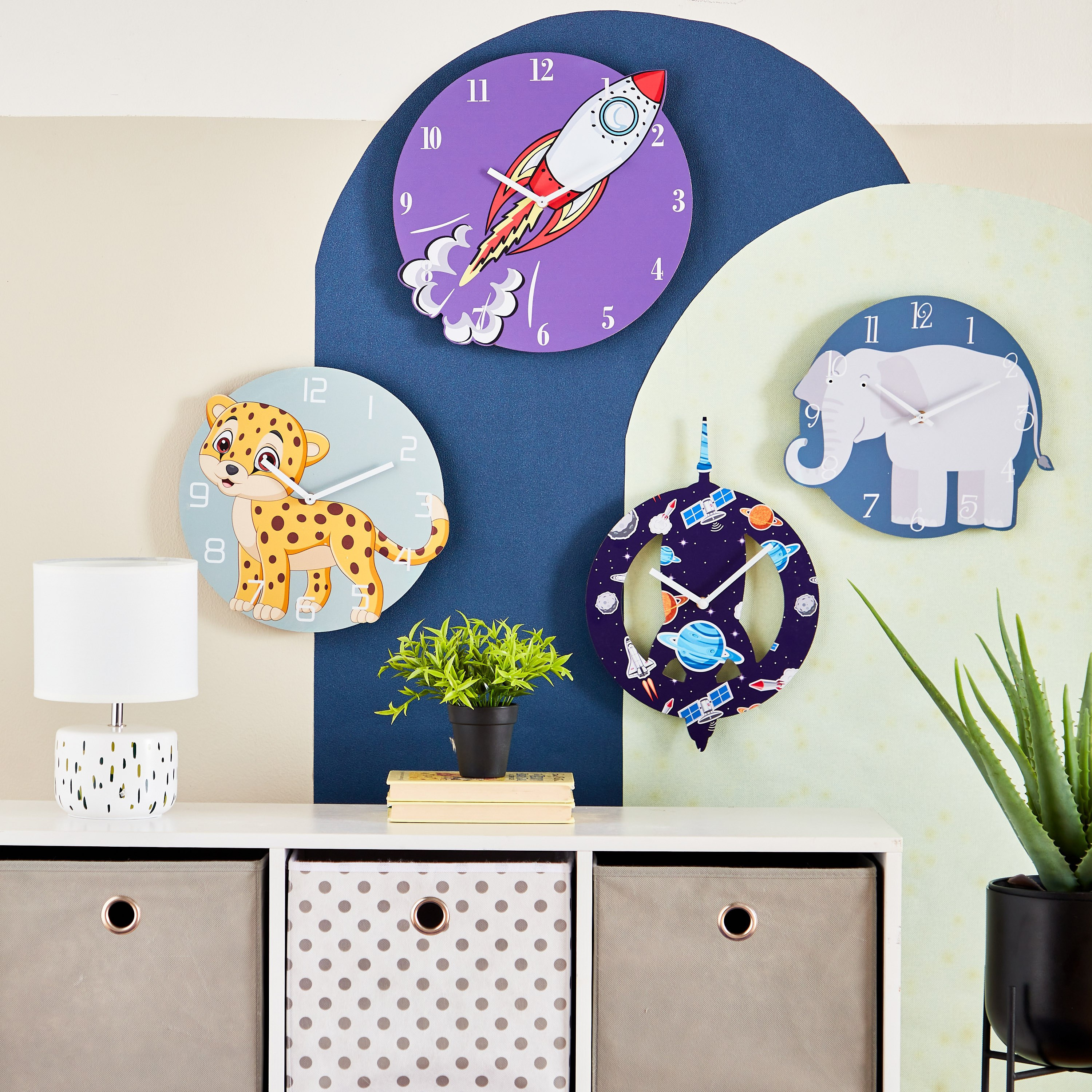 ساعة حائط إم دي إف من فيو - 33.5x33x3.5 سم-hbxhomeware-hbxkidsandyouth-image-4