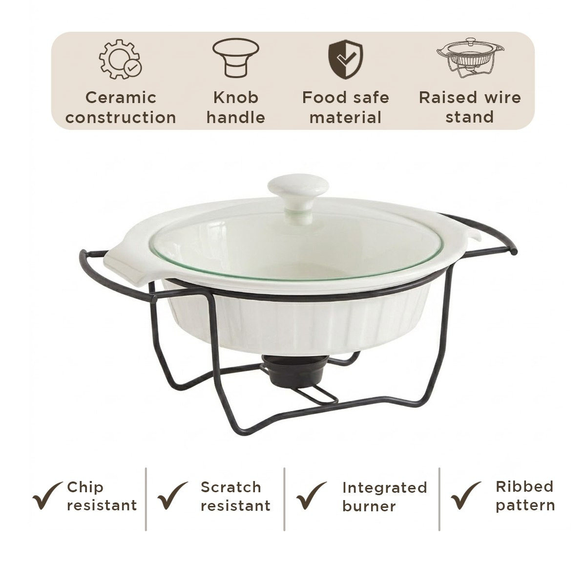 Supreme Round Food Warmer - 26 cm-hbxdecorandfurnishings-tabletop-serveware-image-8