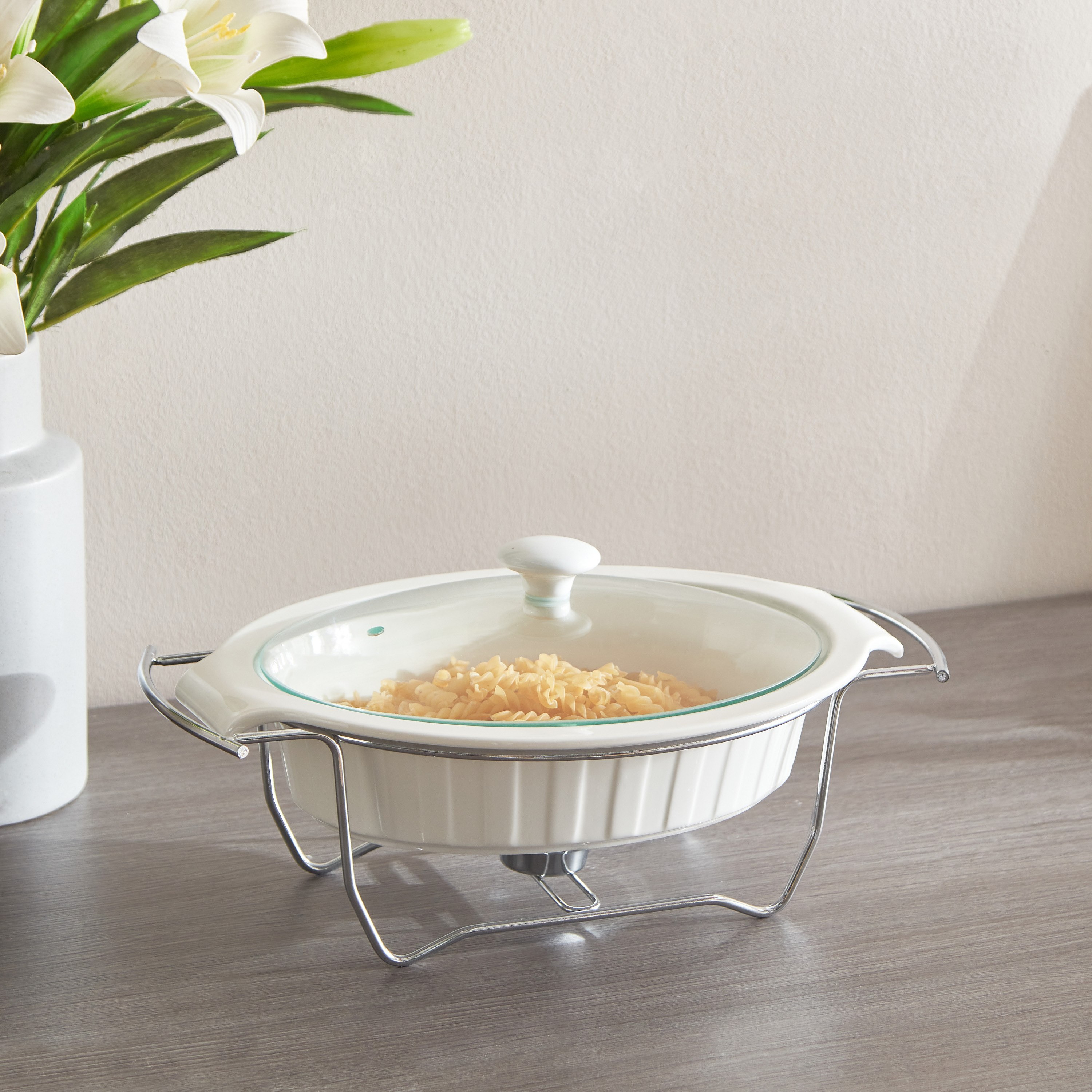 مسخن طعام بيضاوي من سوبريم - 25 سم-hbxdecorandfurnishings-tabletop-serveware-image-1
