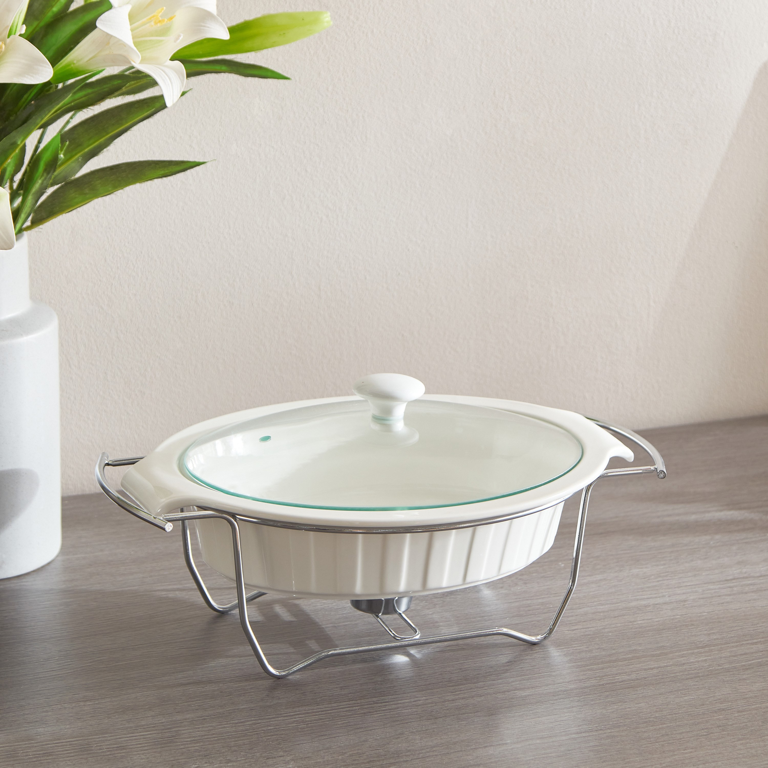 مسخن طعام بيضاوي من سوبريم - 25 سم-hbxdecorandfurnishings-tabletop-serveware-image-2
