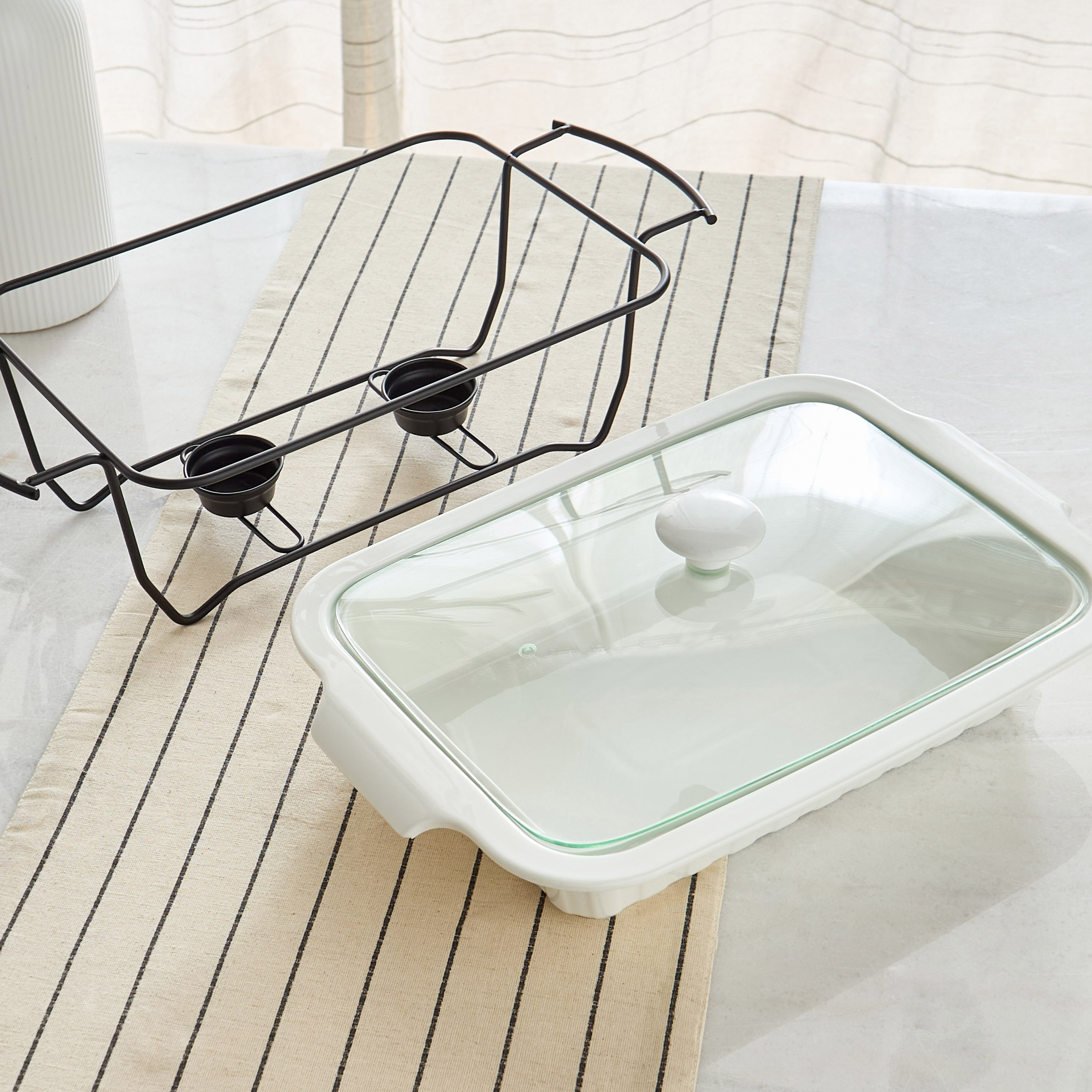 Supreme Rectangular Food Warmer - 25 cm-hbxdecorandfurnishings-tabletop-serveware-image-3