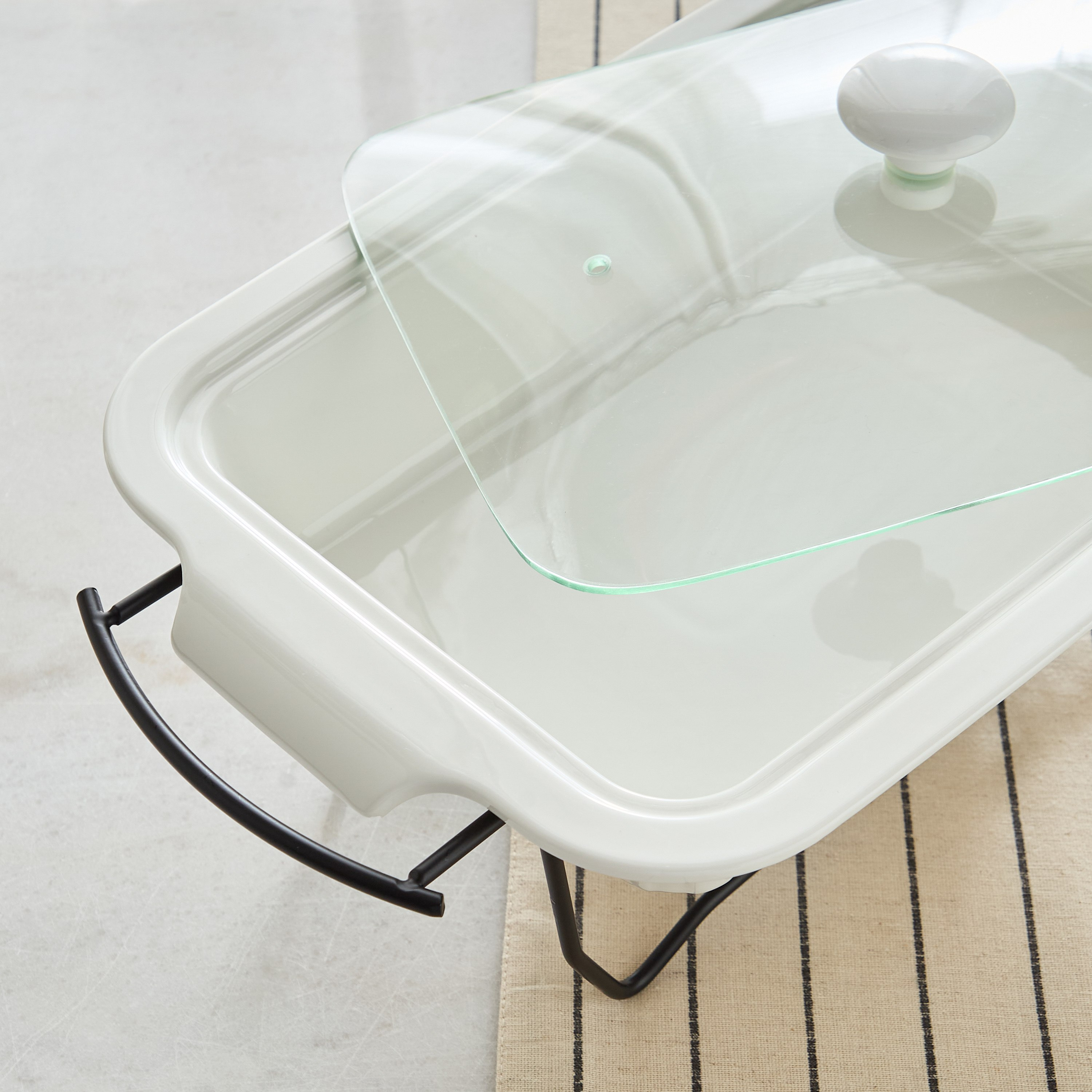 Supreme Rectangular Food Warmer - 25 cm-hbxdecorandfurnishings-tabletop-serveware-image-4