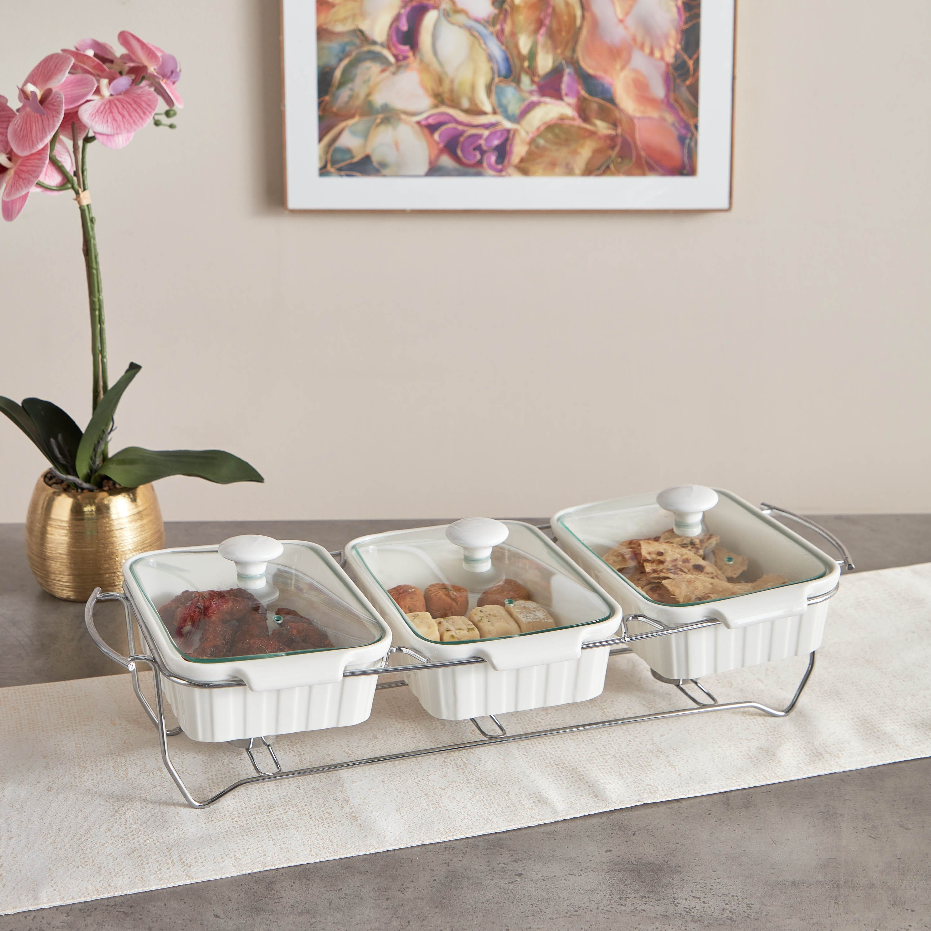 طقم مسخن طعام 4 قطع من سوبريم - 28 سم-hbxdecorandfurnishings-tabletop-serveware-image-1