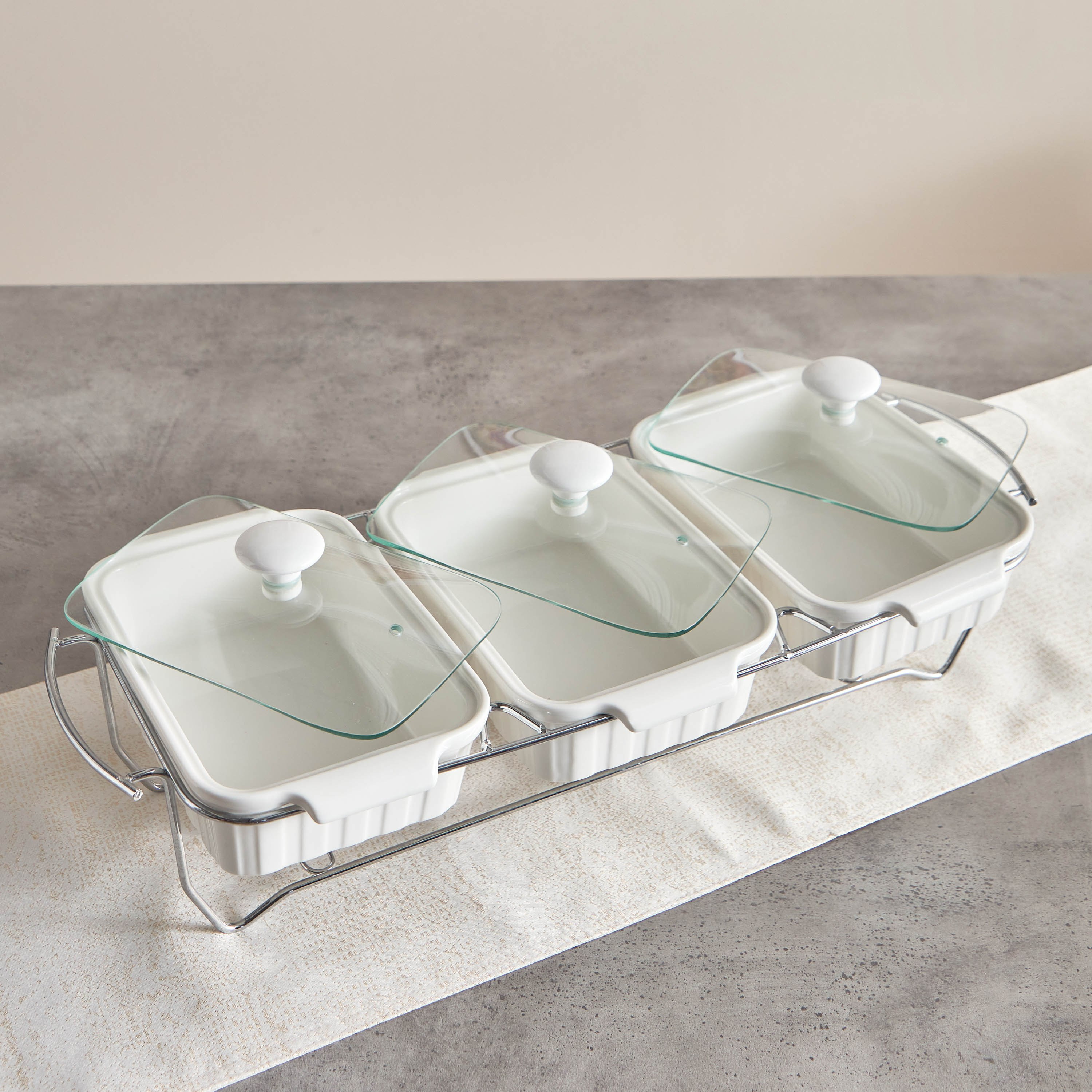 طقم مسخن طعام 4 قطع من سوبريم - 28 سم-hbxdecorandfurnishings-tabletop-serveware-image-3