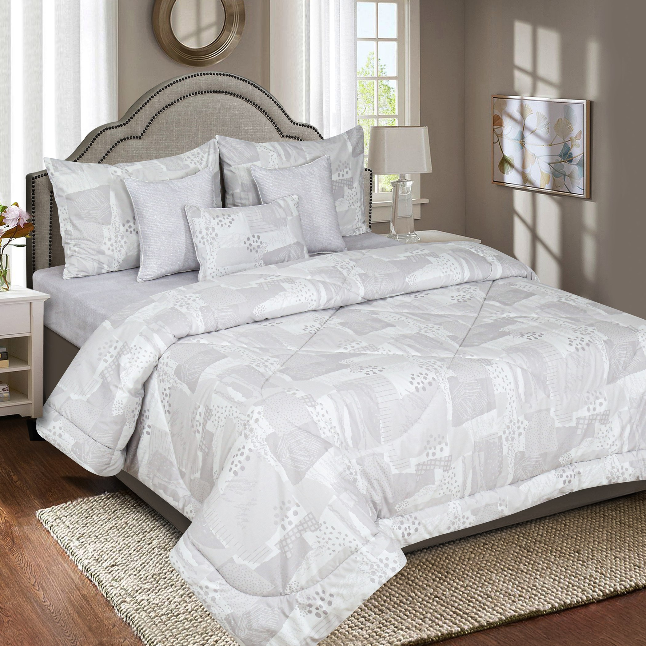 Madison Haruki 7-Piece King Cotton BIAB Comforter Set - 220x240 cm-hbxhomeware-bedding-bedinabag-image-1