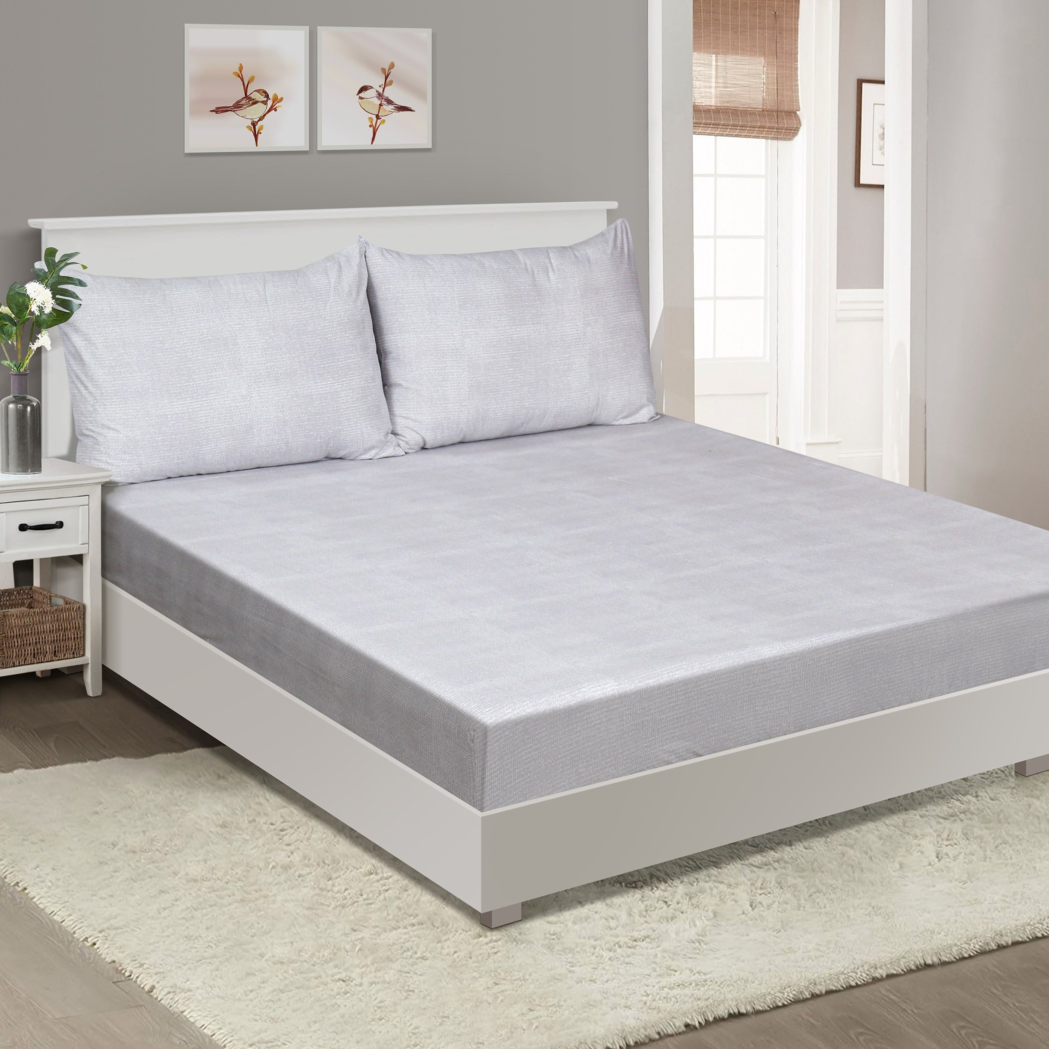 شرشف مطّاطي قطن كينج بطبعات من ماديسون - 180x200+25 سم-hbxhomeware-hbxbedroom-image-1