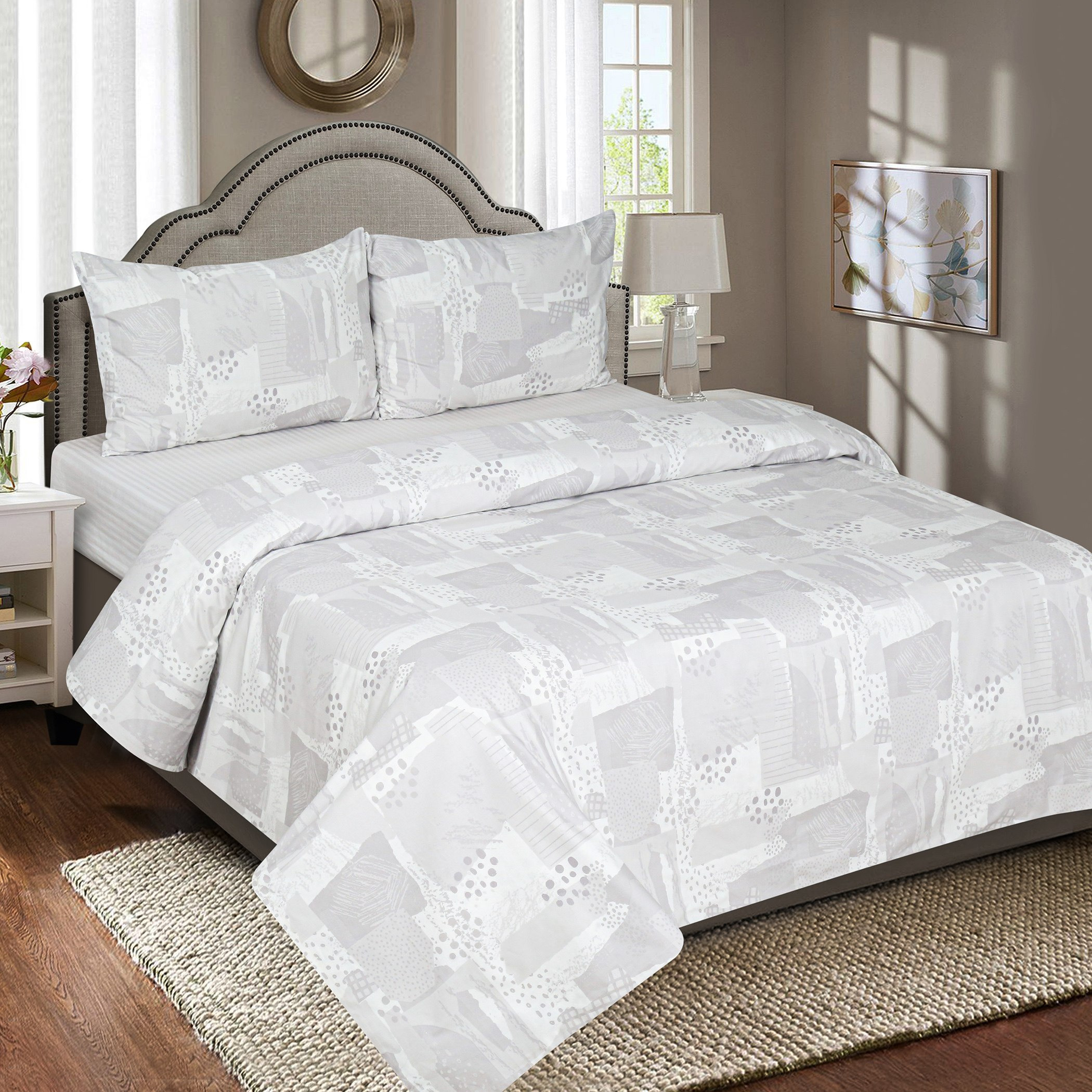 Madison Haruki 3-Piece Printed King Cotton Duvet Cover Set - 220x220 cm-hbxhomeware-hbxdecorandfurnishings-image-1