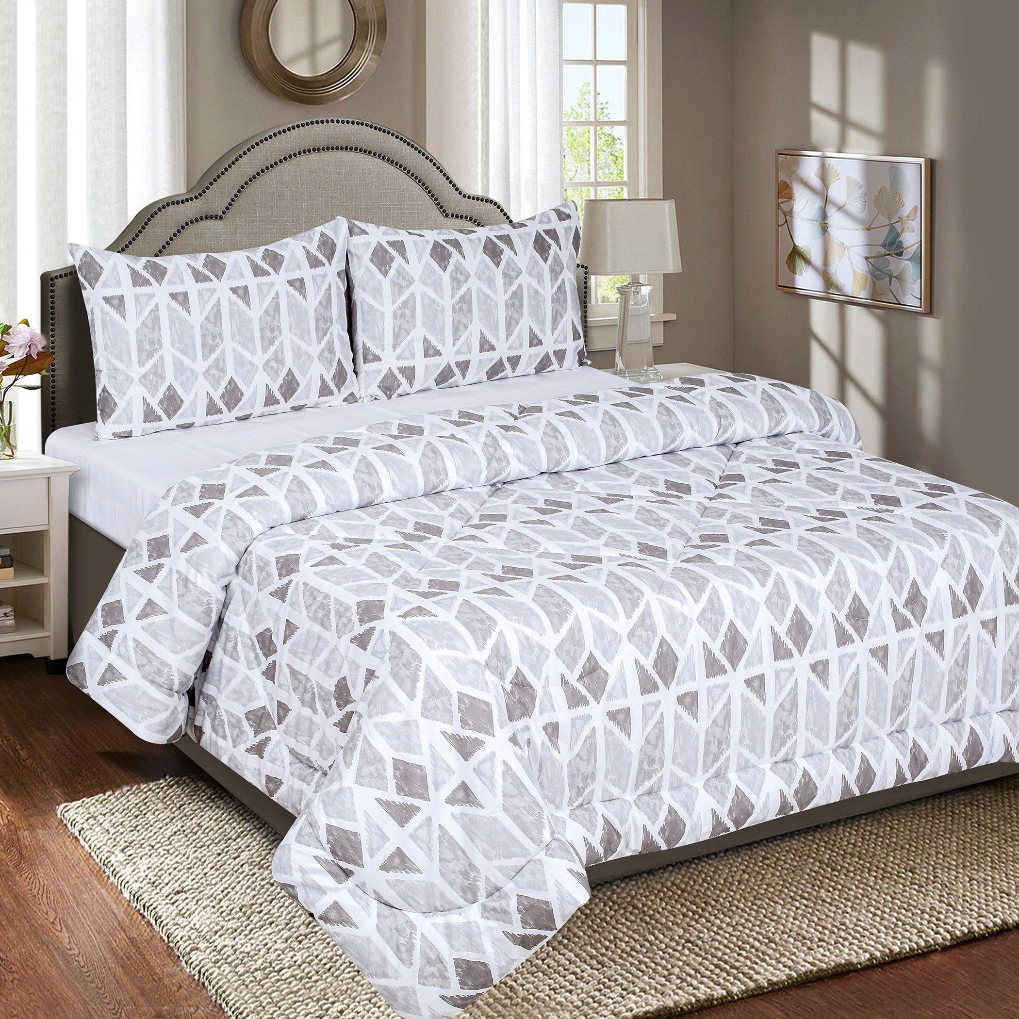 طقم لحاف توين قطن بطبعات 3 قطع من أورورا - 160x220 سم-hbxkidsandyouth-beddingandfurnishings-comfortersets-image-1