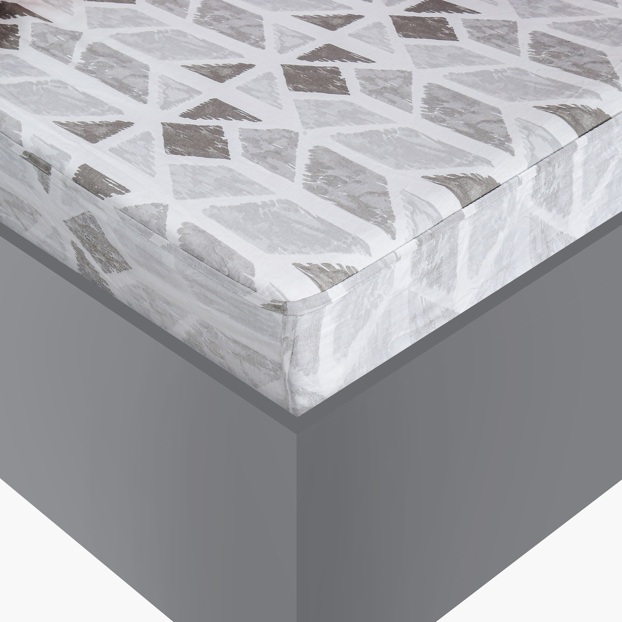 شرشف مطّاطي كوين قطني من أورورا - 150x200+25 سم-hbxhomeware-hbxbedroom-image-3