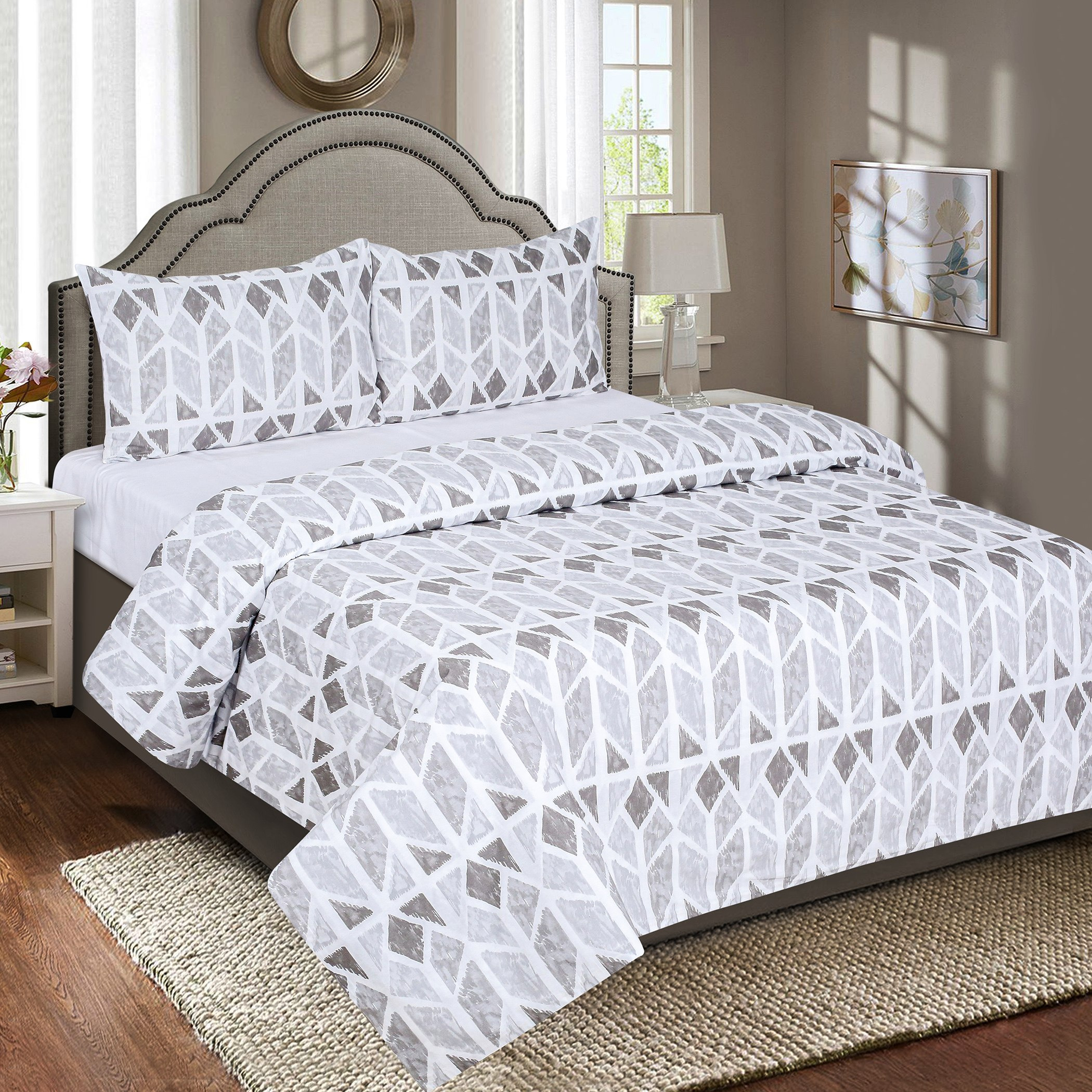 طقم غطاء لحاف كينج قطن 3 قطع من أورورا - 220x220 سم-hbxhomeware-bedding-duvetcovers-image-1