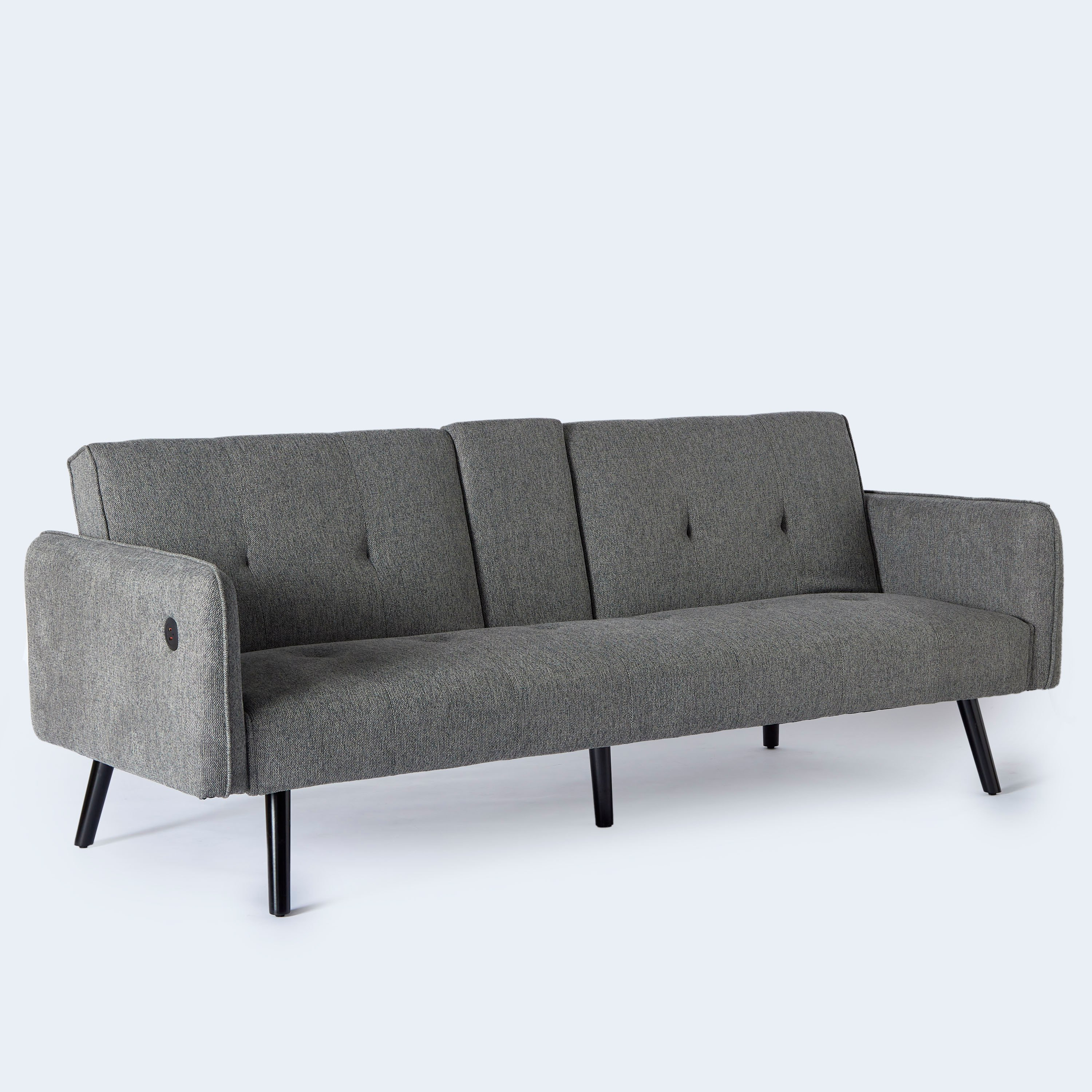 كنبة سرير قماش 3 مقاعد مع حامل أكواب وشاحن يو إس بي من دالتون-hbxfurniture-sofasandarmchairs-sofabeds-image-15