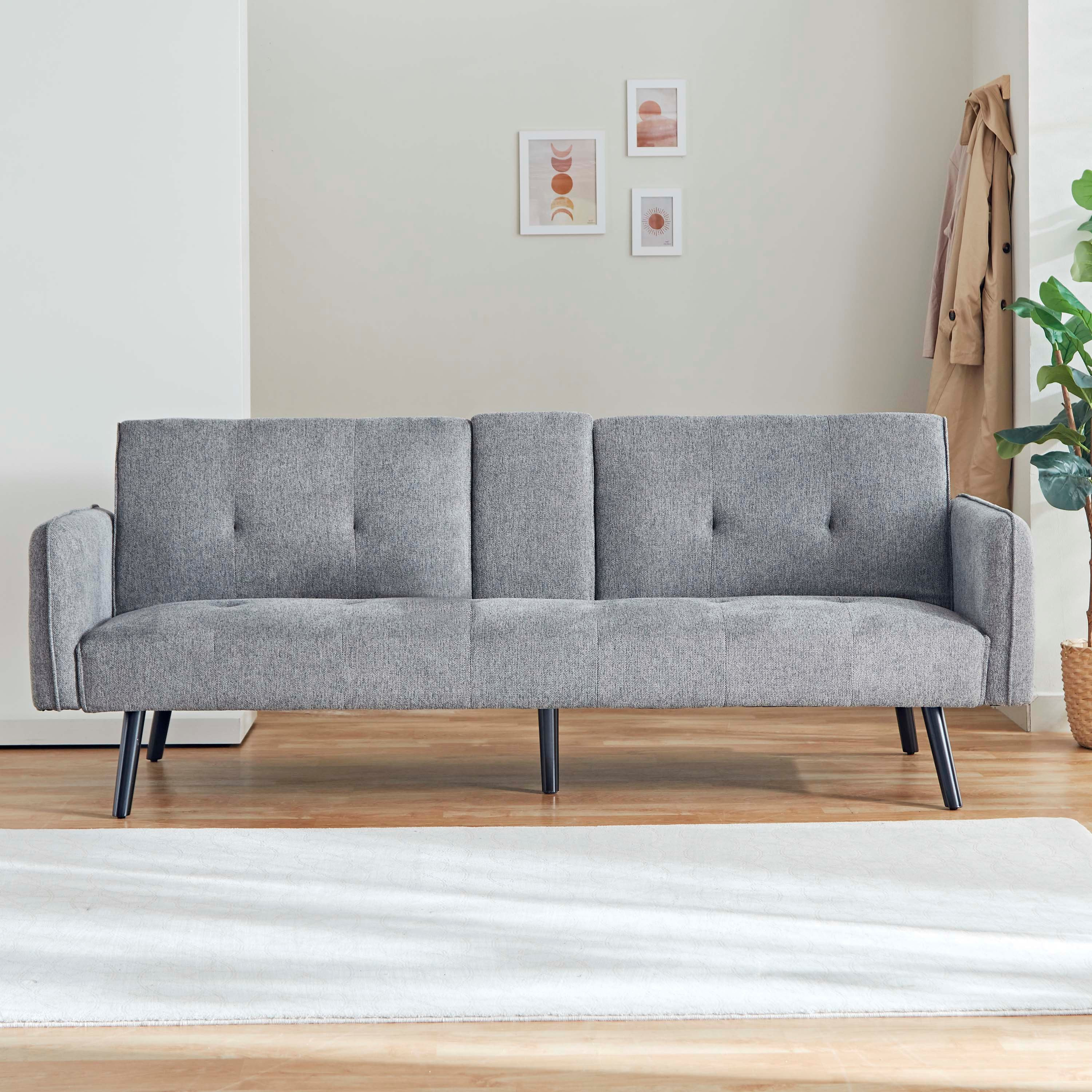 كنبة سرير قماش 3 مقاعد مع حامل أكواب وشاحن يو إس بي من دالتون-hbxfurniture-sofasandarmchairs-sofabeds-image-3